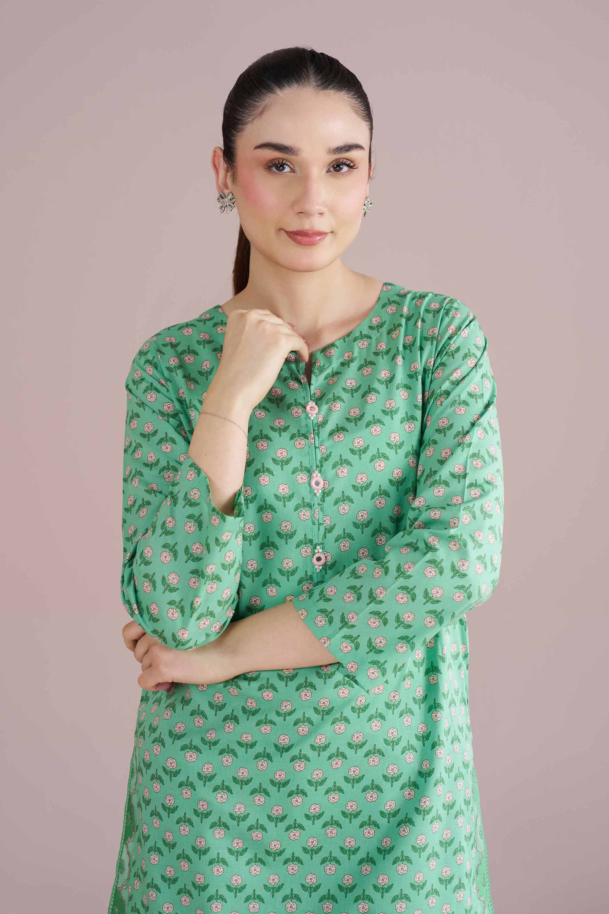 2 Piece - Printed Embroidered Suit - PE26-201 - Image 2
