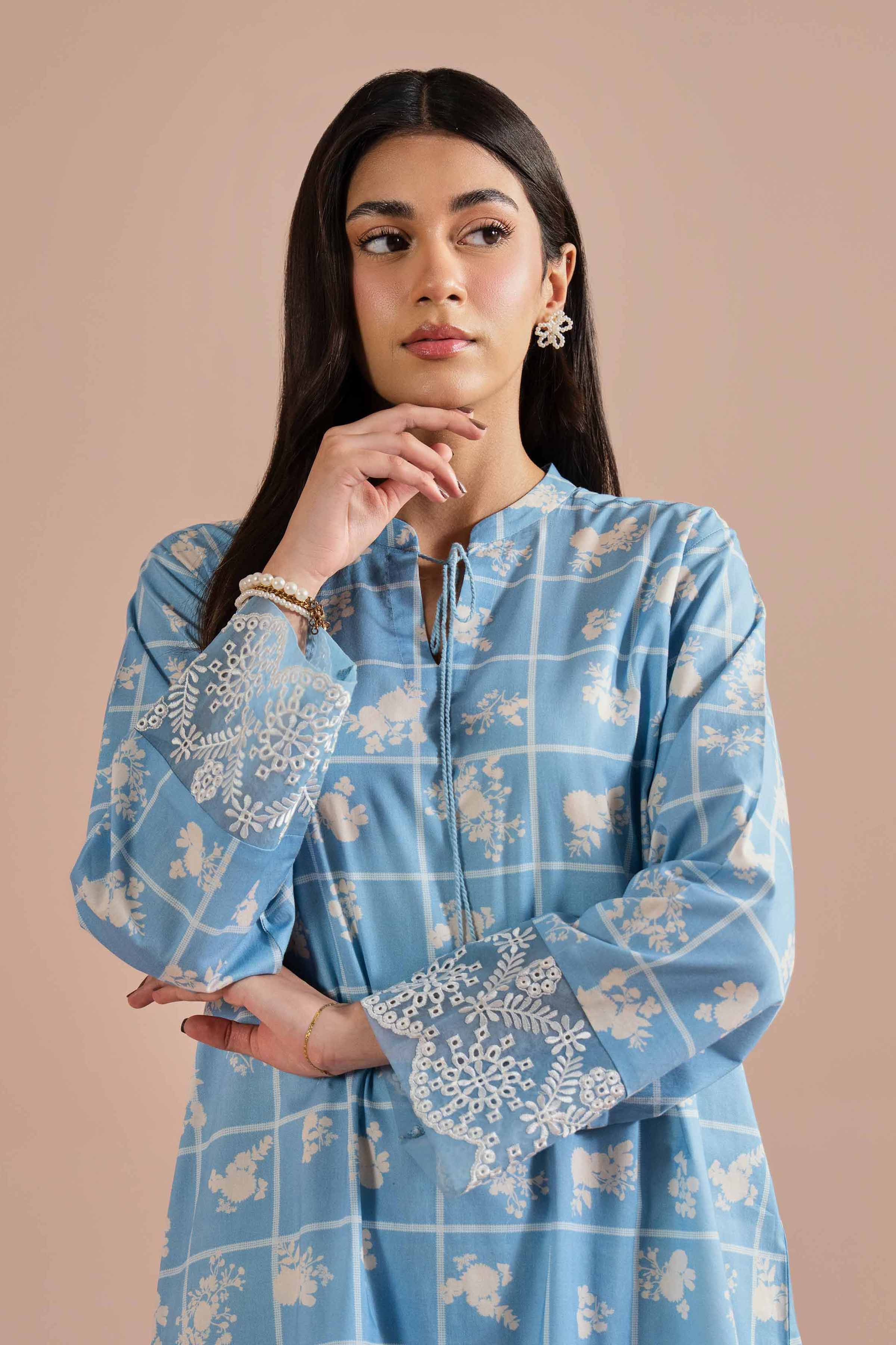 2 Piece - Printed Embroidered Suit - PE26-204 - Image 7