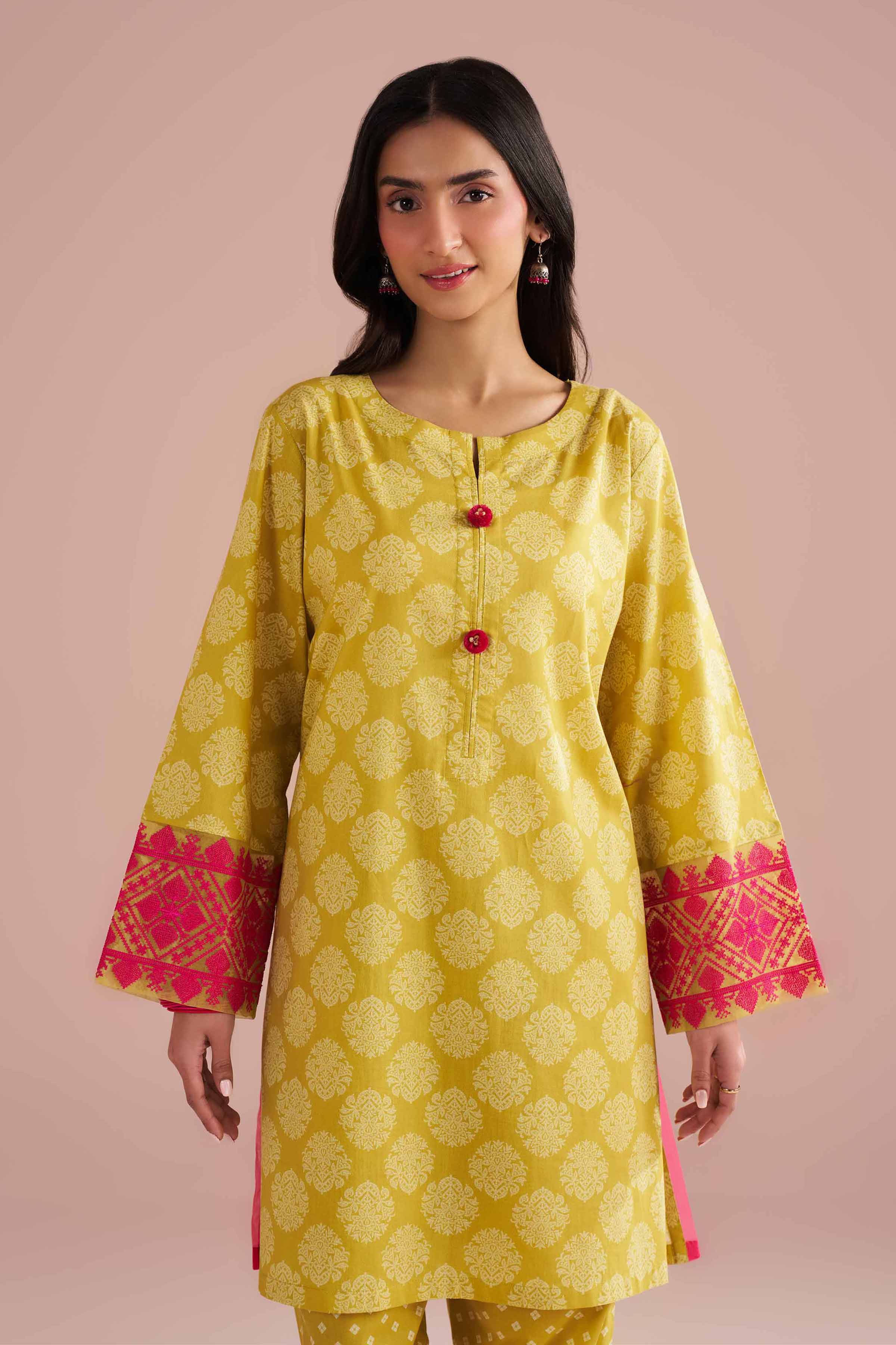 2 Piece - Printed Embroidered Suit - PE26-208 - Image 2