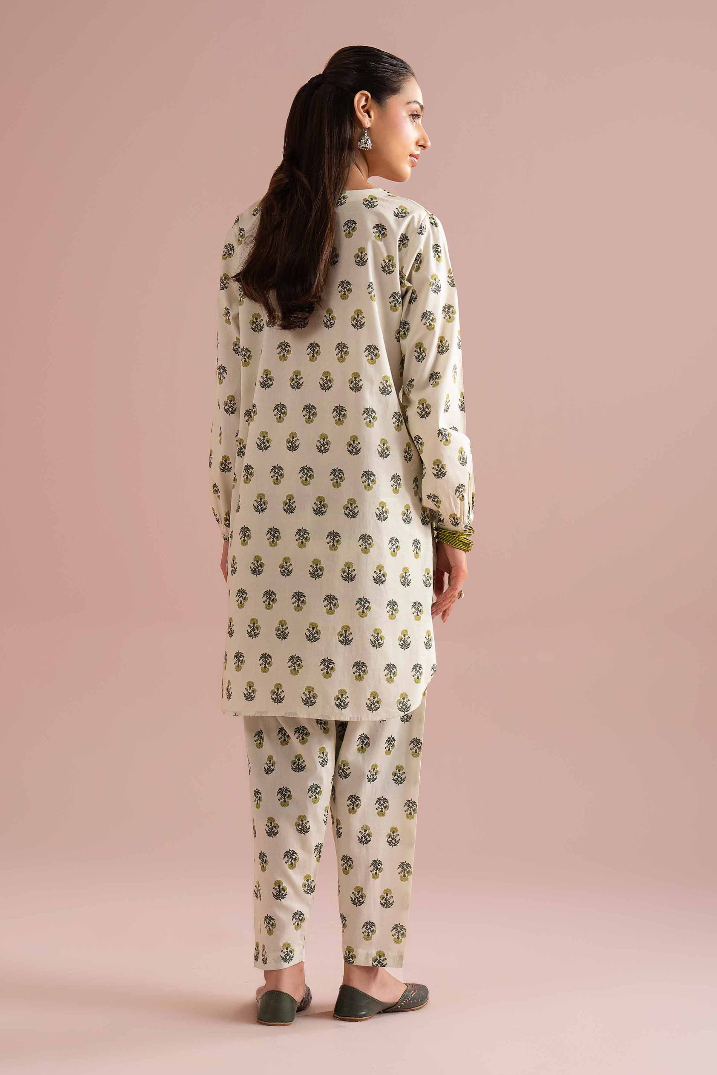 2 Piece - Printed Embroidered Suit - PE26-215 - Image 3
