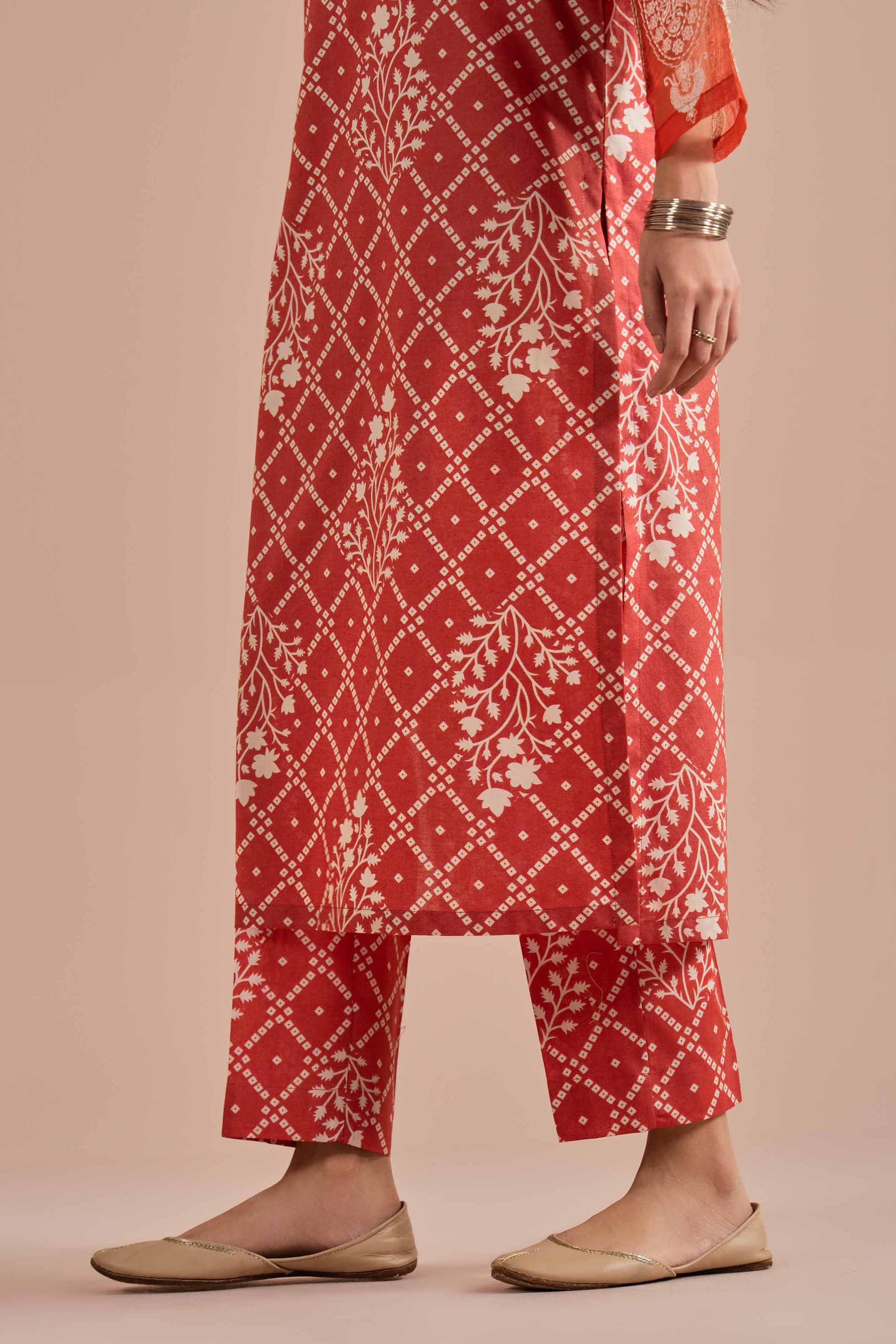 2 Piece - Printed Embroidered Suit - PE26-216 - Image 8