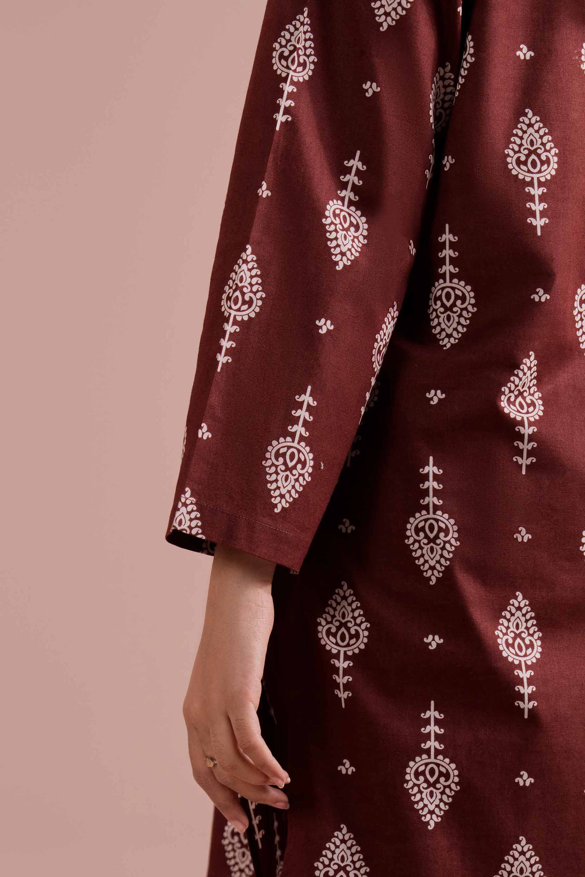 2 Piece - Printed Embroidered Suit - PE26-217 - Image 7