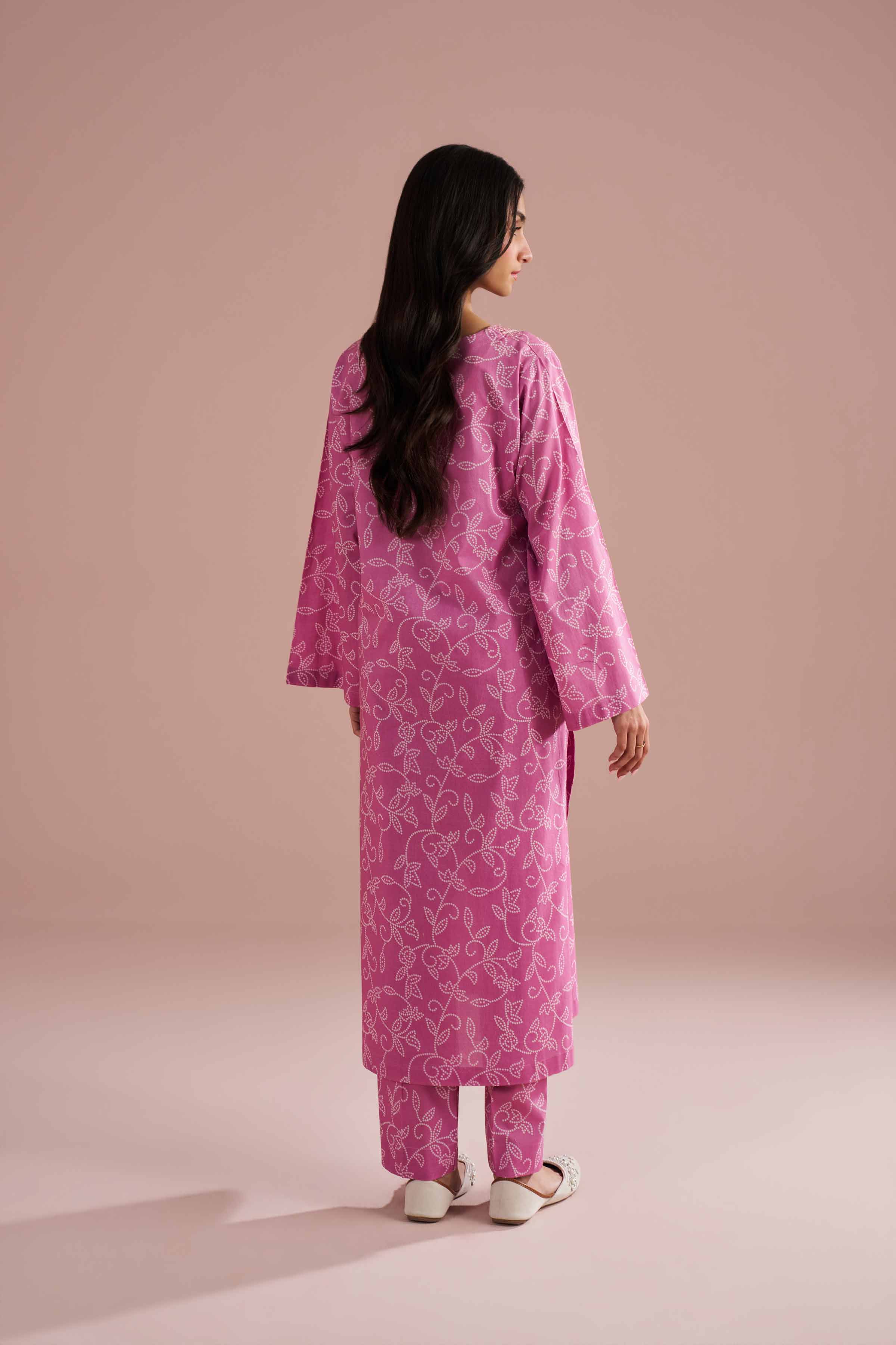 2 Piece - Printed Embroidered Suit - PE26-219 - Image 3