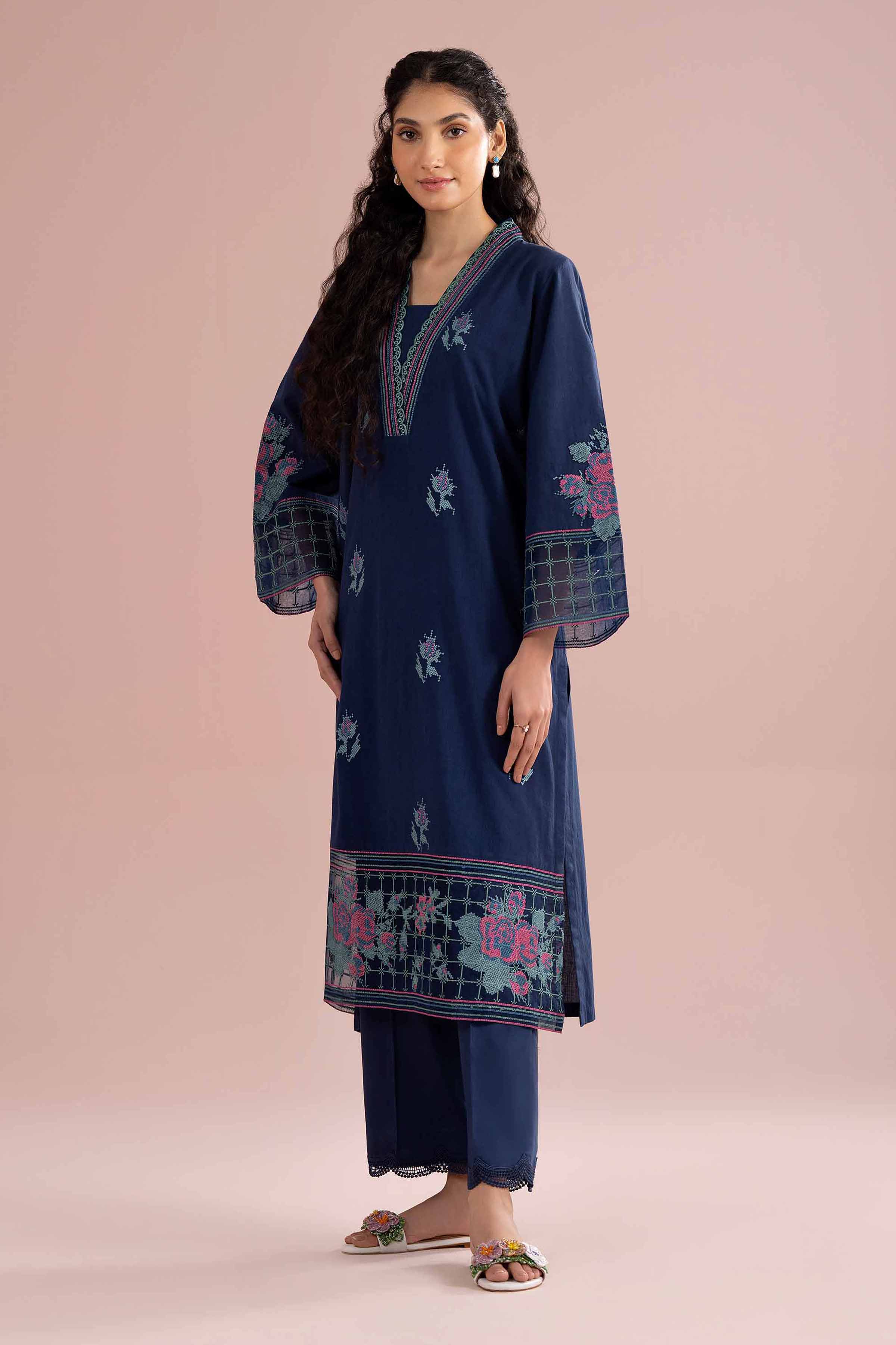 2 Piece - Embroidered Suit - PE26-230 - Image 5