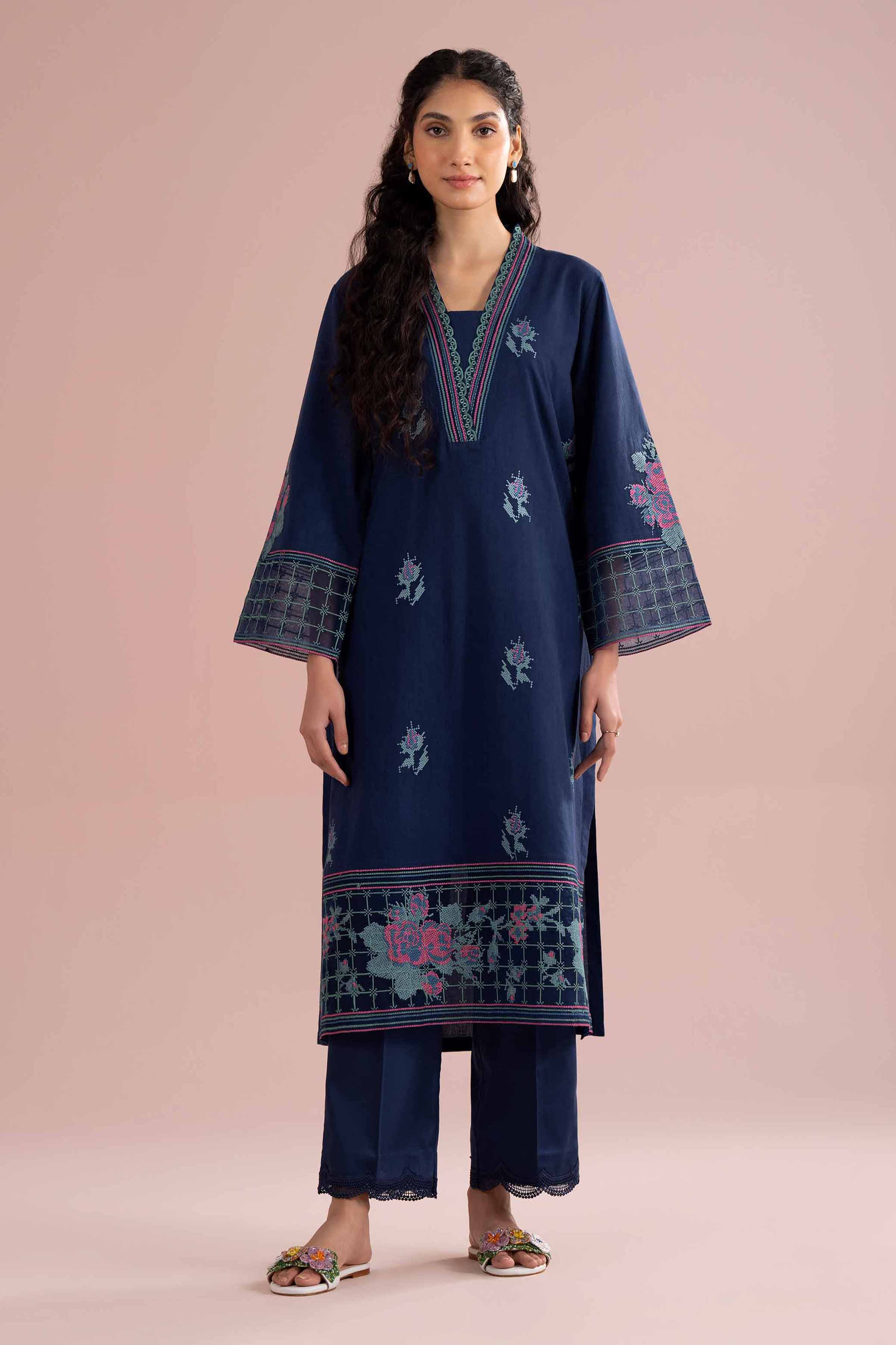 2 Piece - Embroidered Suit - PE26-230 - Image 6