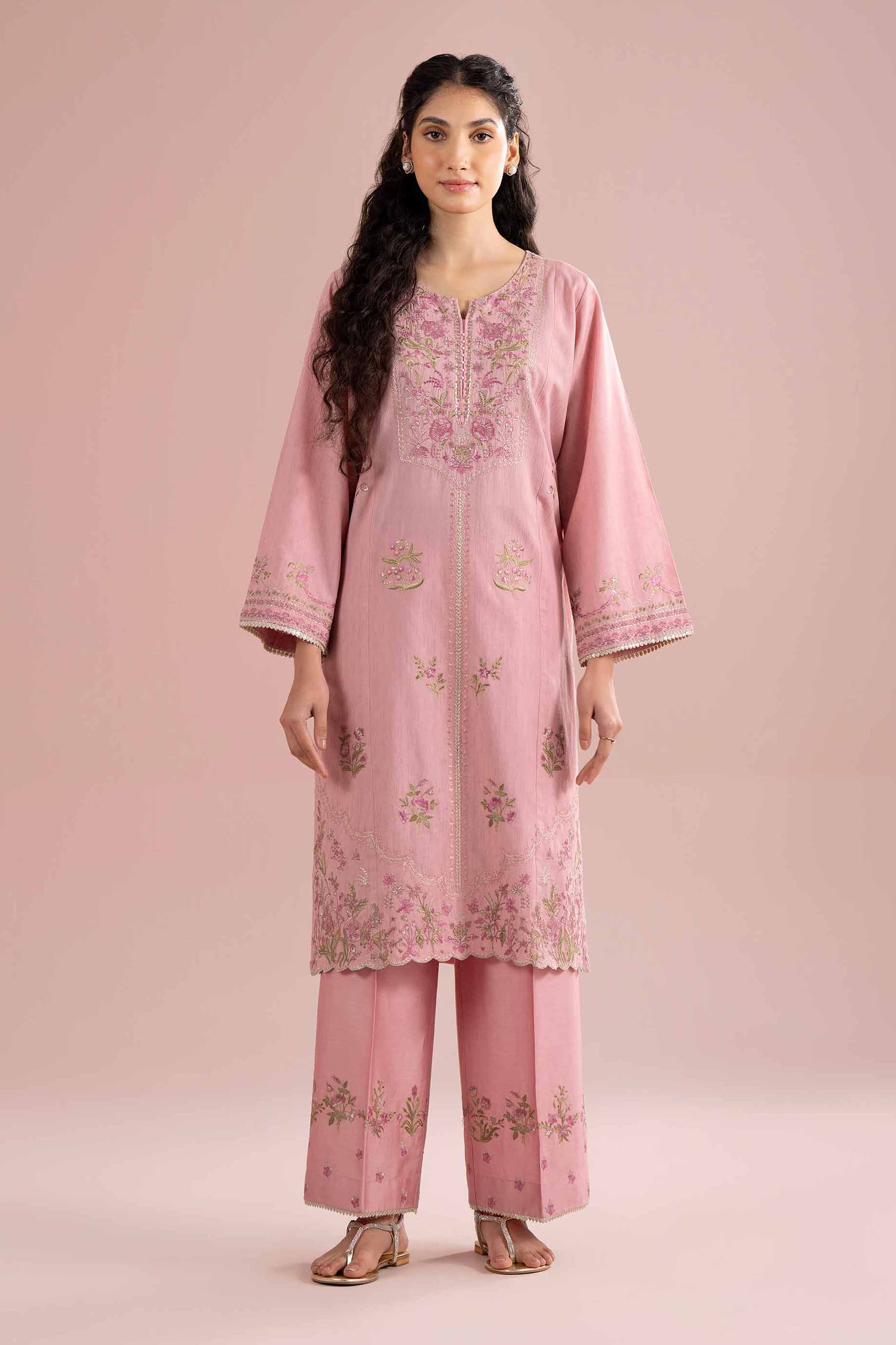 2 Piece - Embroidered Suit - PE26-231 - Image 3