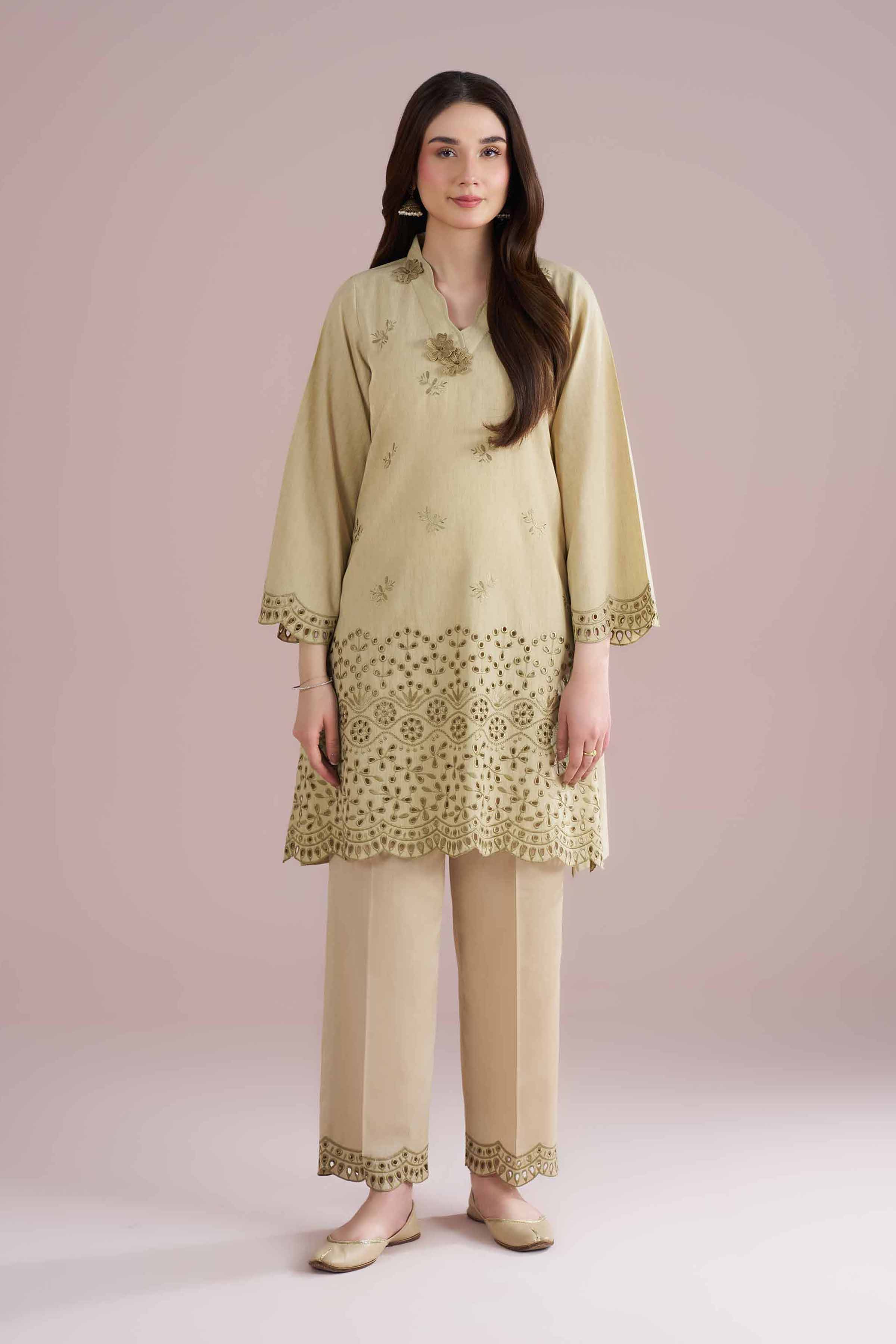 2 Piece - Embroidered Suit - PE26-233 - Image 4