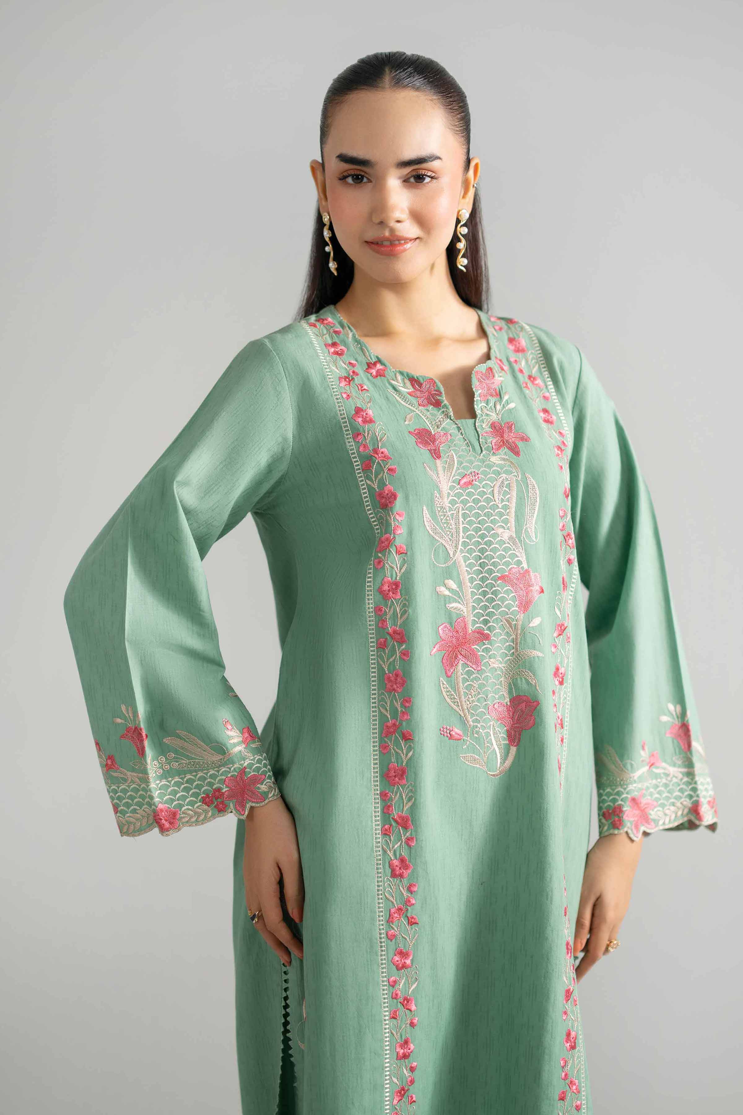 2 Piece - Embroidered Suit - PE26-234 - Image 5