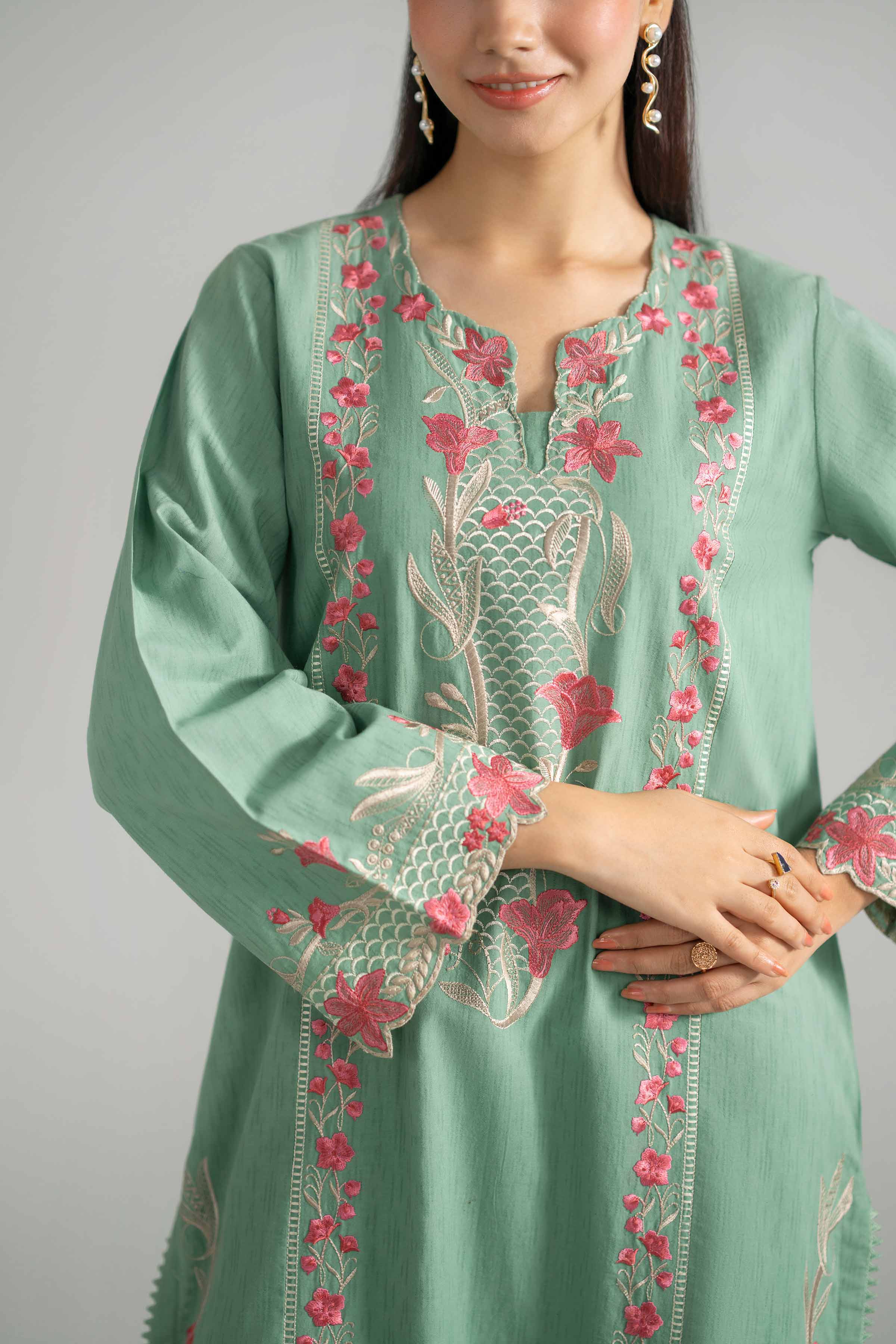 2 Piece - Embroidered Suit - PE26-234 - Image 6