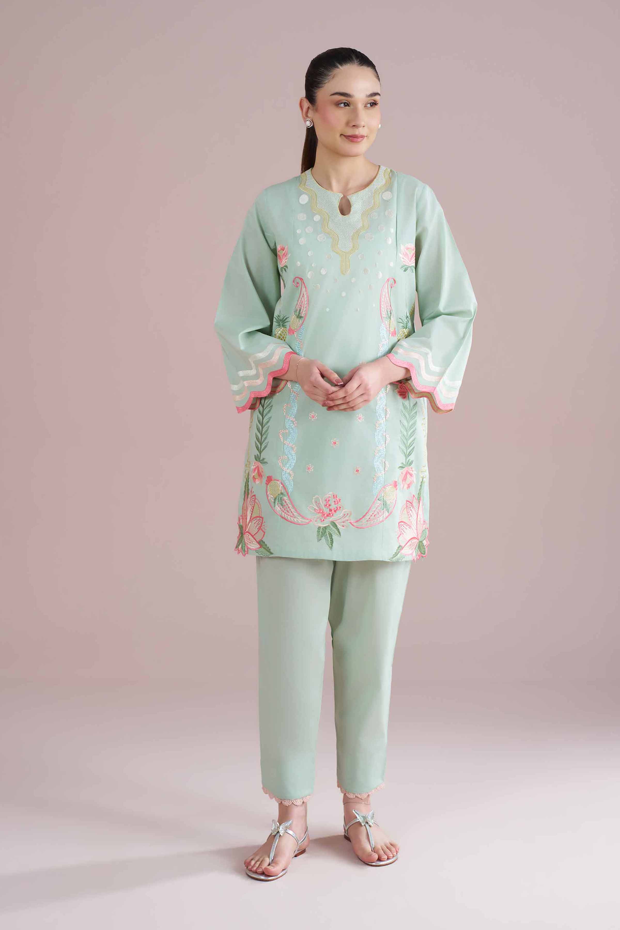 2 Piece - Embroidered Suit - PE26-235