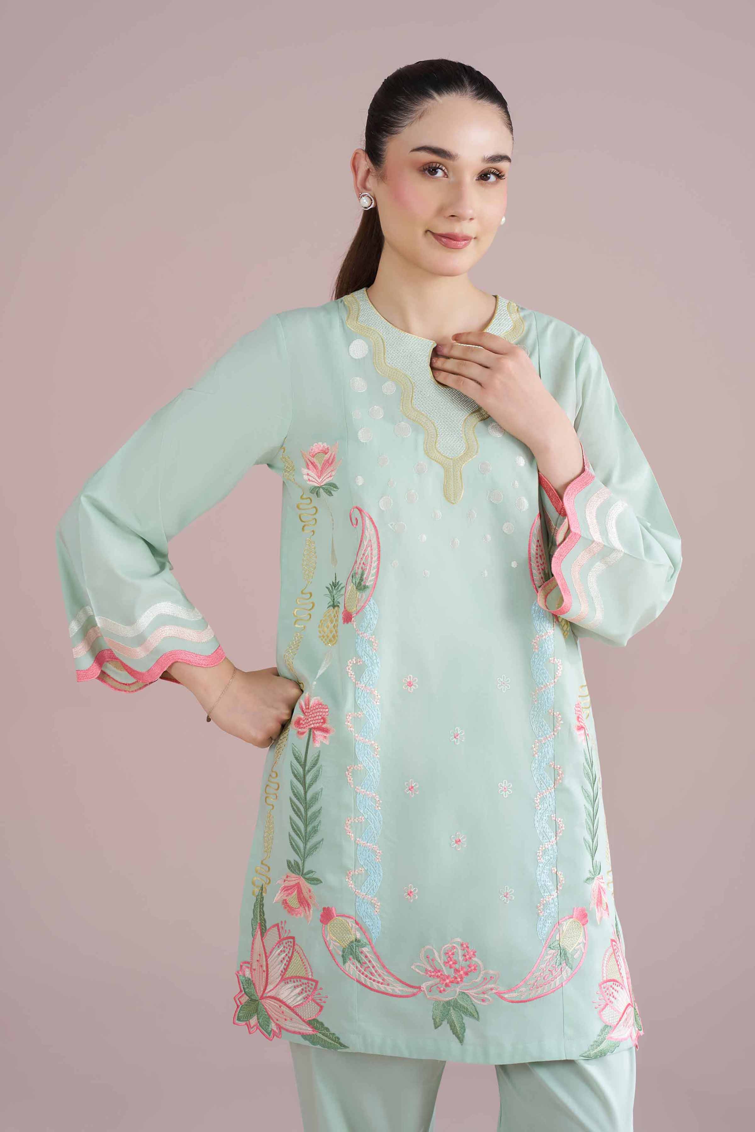 2 Piece - Embroidered Suit - PE26-235 - Image 2