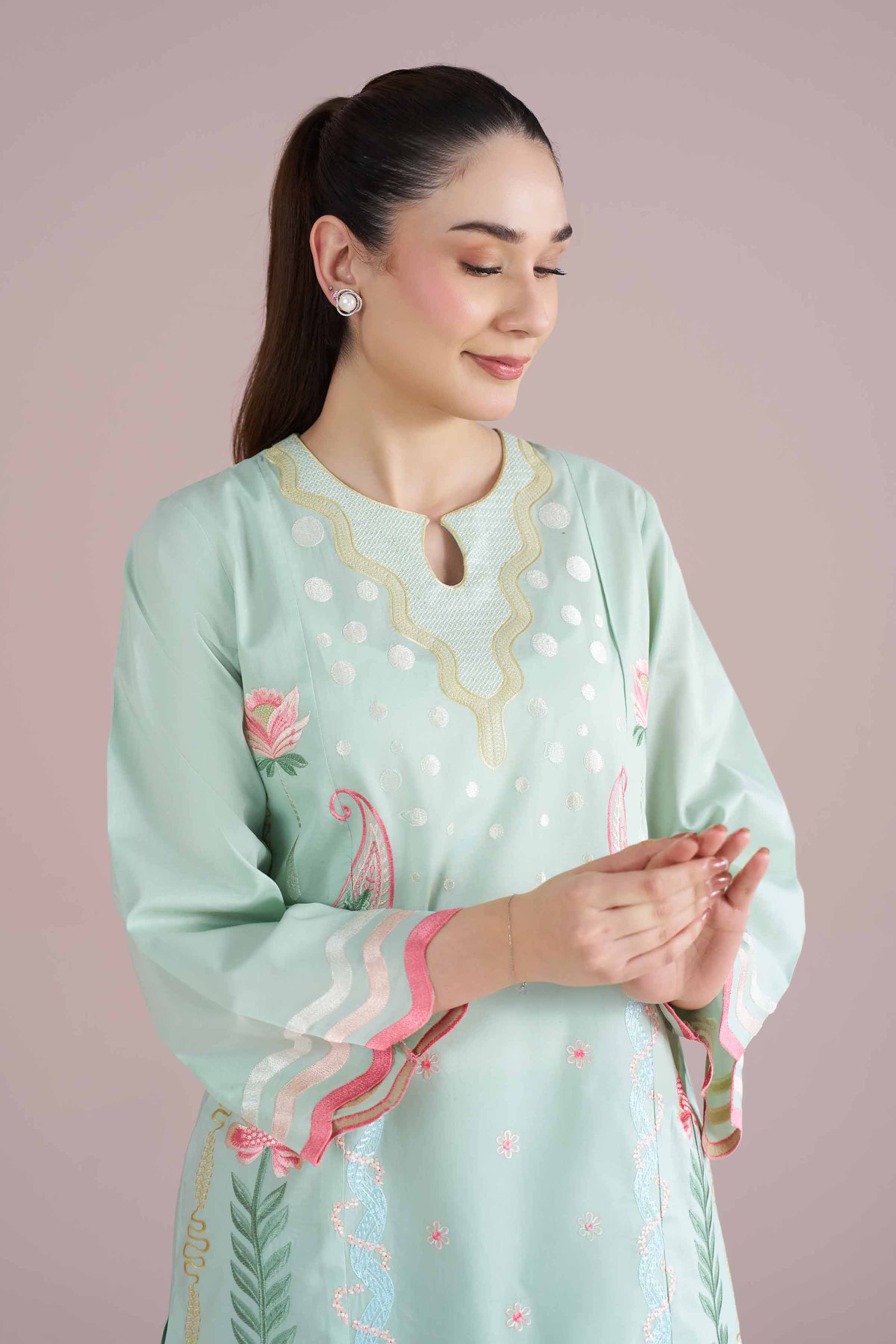 2 Piece - Embroidered Suit - PE26-235 - Image 5