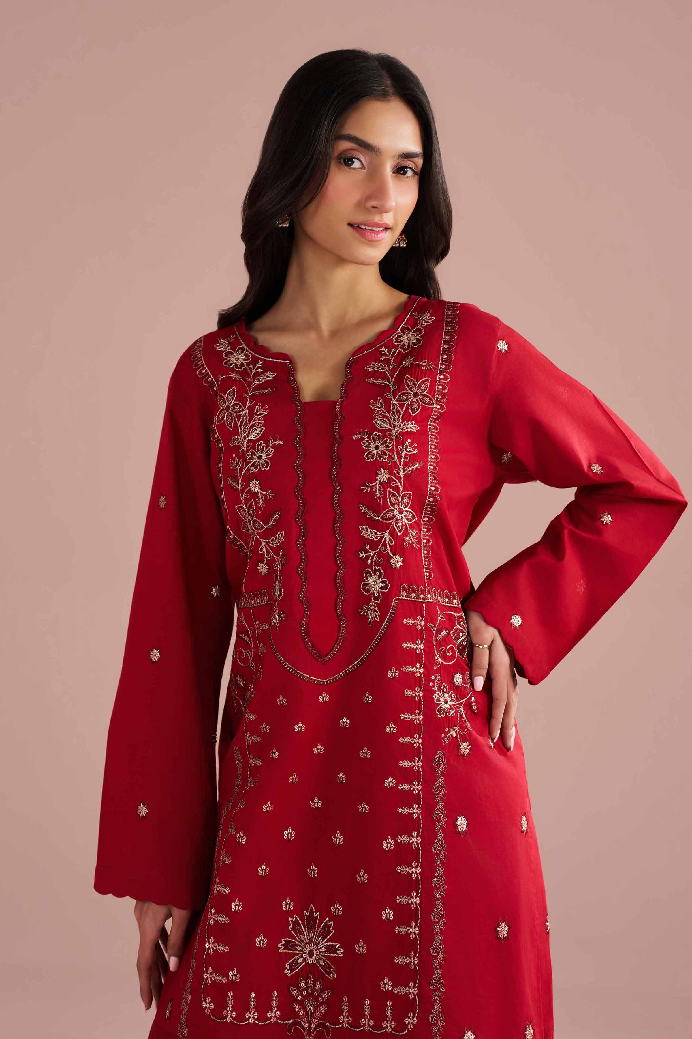 2 Piece - Embroidered Suit - PE26-237 - Image 2