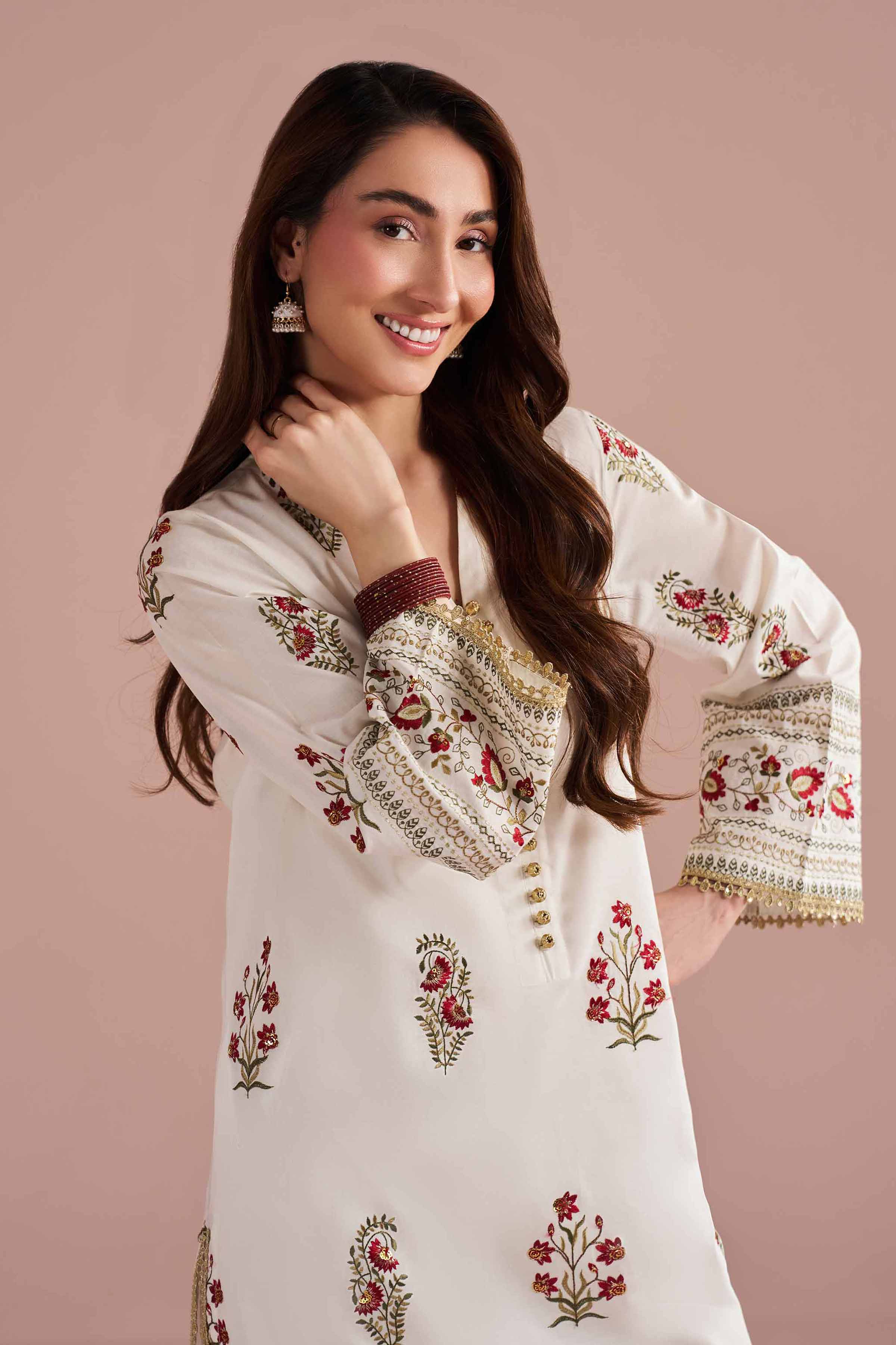 2 Piece - Embroidered Suit - PE26-242 - Image 4