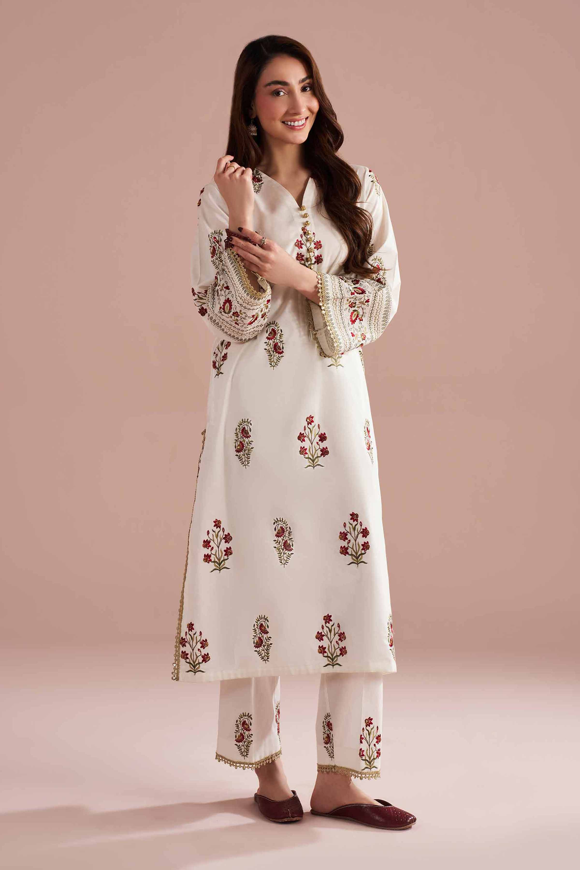 2 Piece - Embroidered Suit - PE26-242 - Image 5