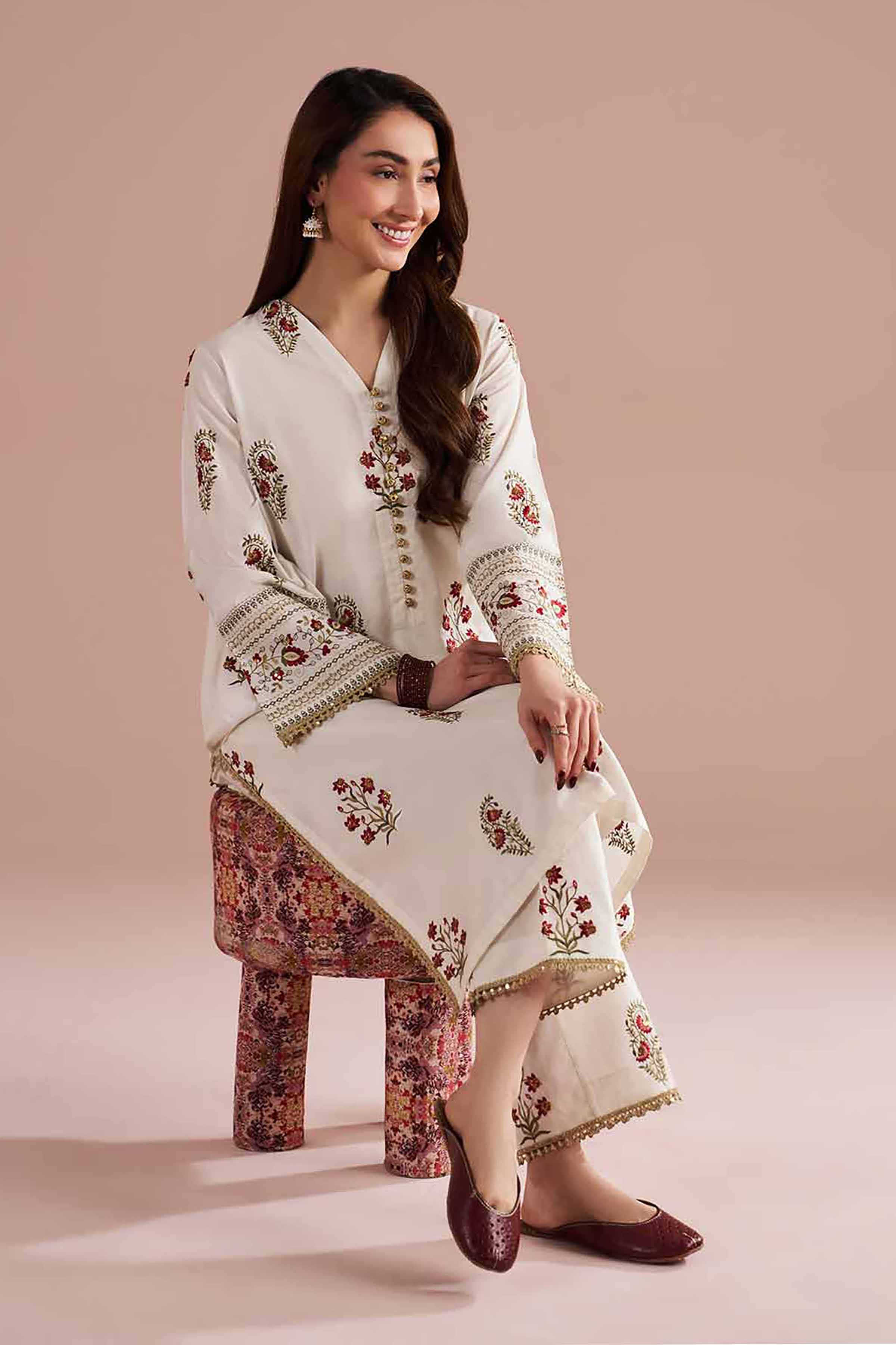 2 Piece - Embroidered Suit - PE26-242 - Image 7
