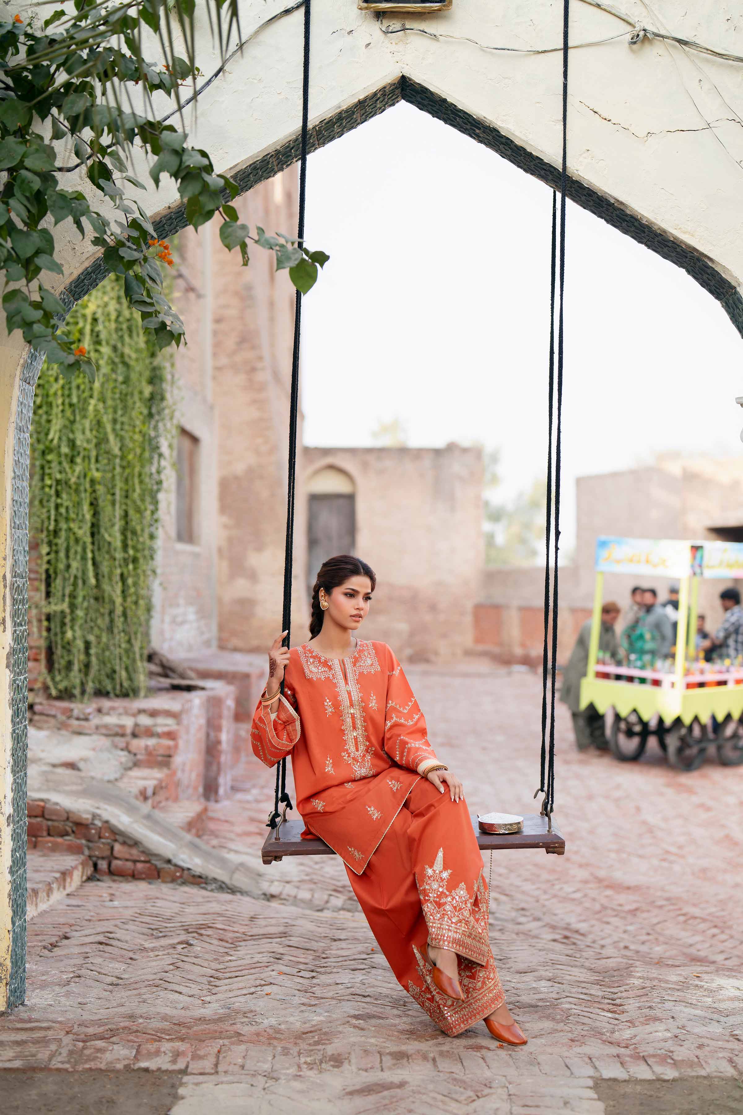 2 Piece - Embroidered Suit - PE26-243 - Image 4
