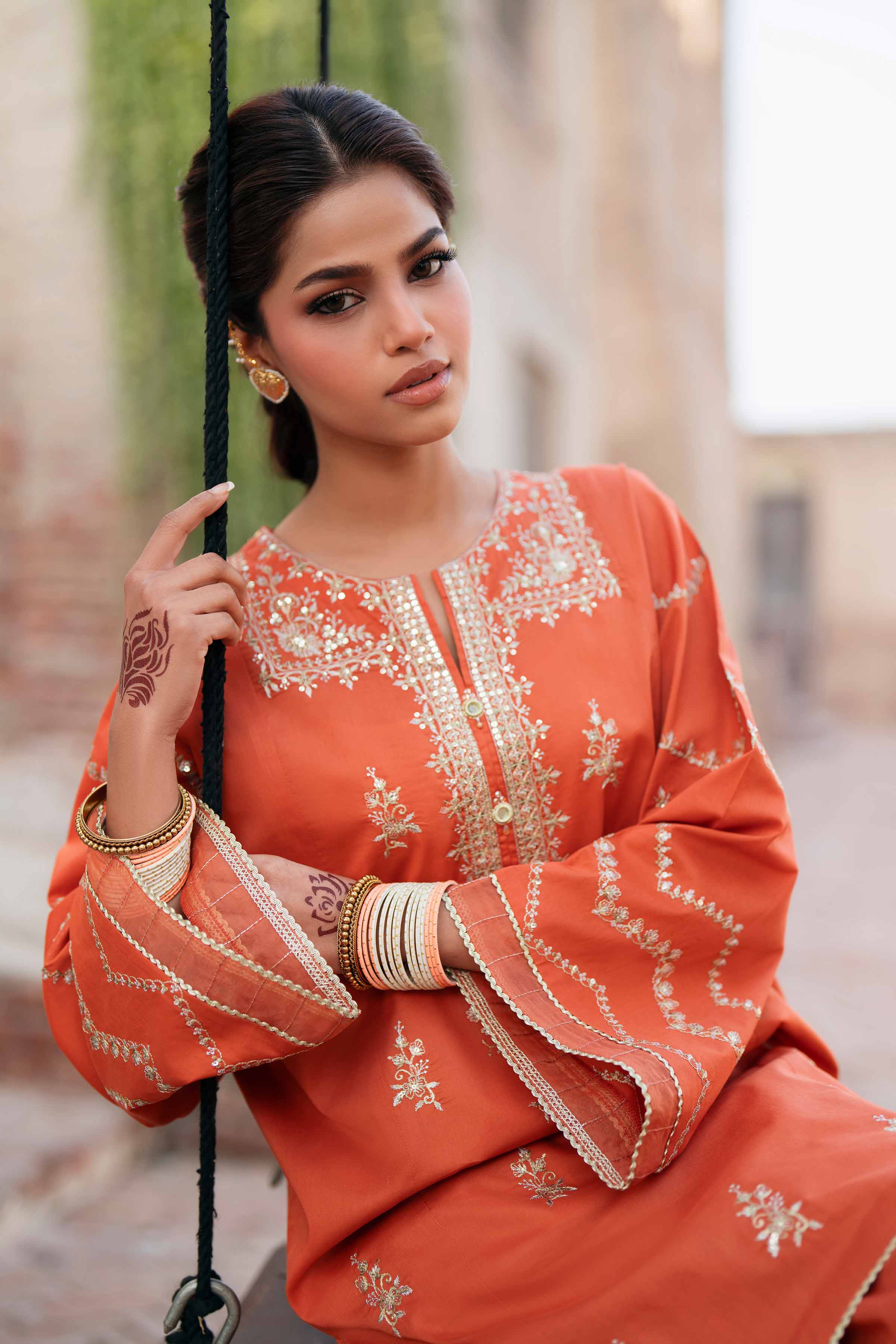 2 Piece - Embroidered Suit - PE26-243 - Image 5