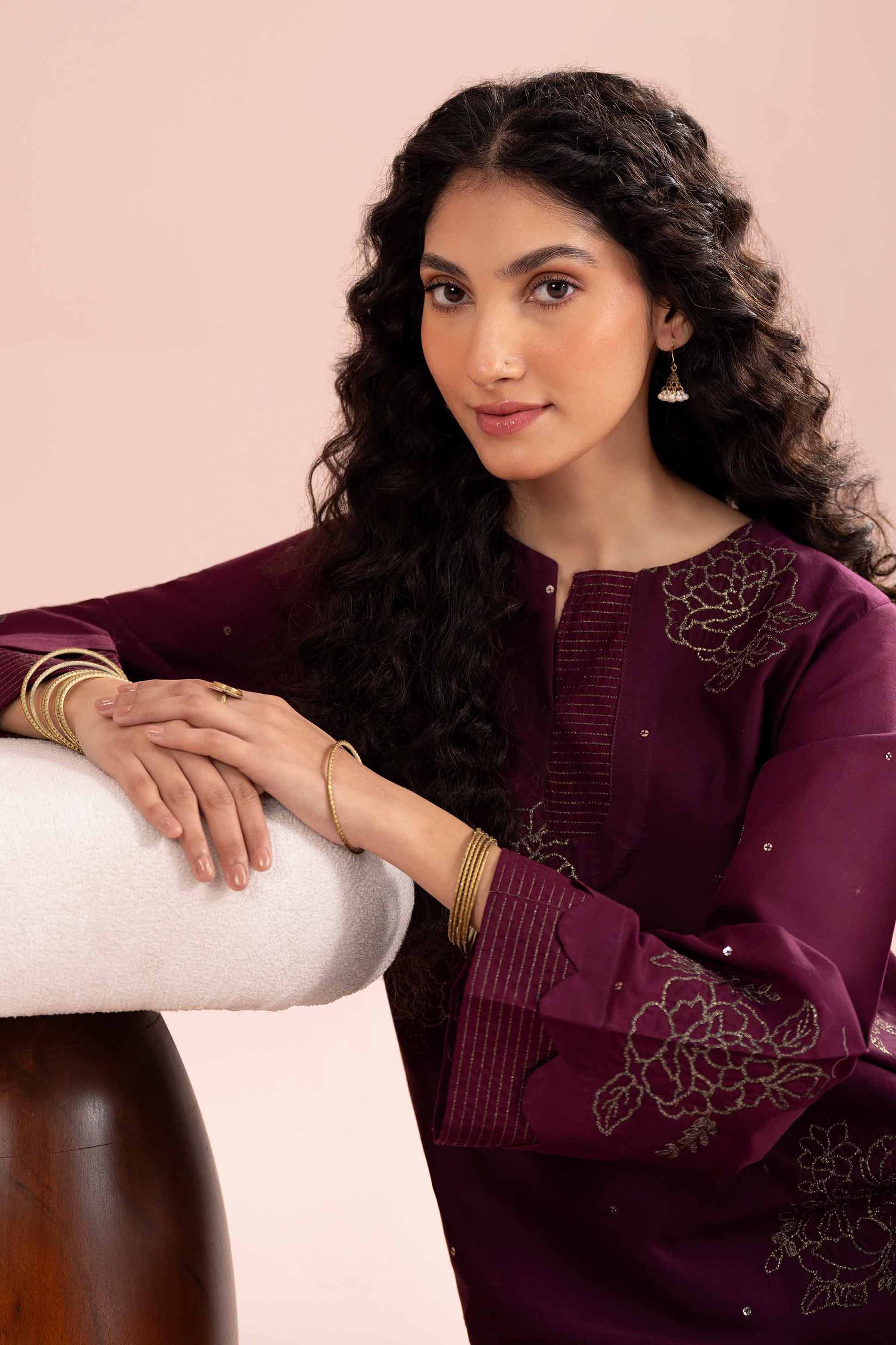 2 Piece - Embroidered Suit - PE26-245 - Image 6
