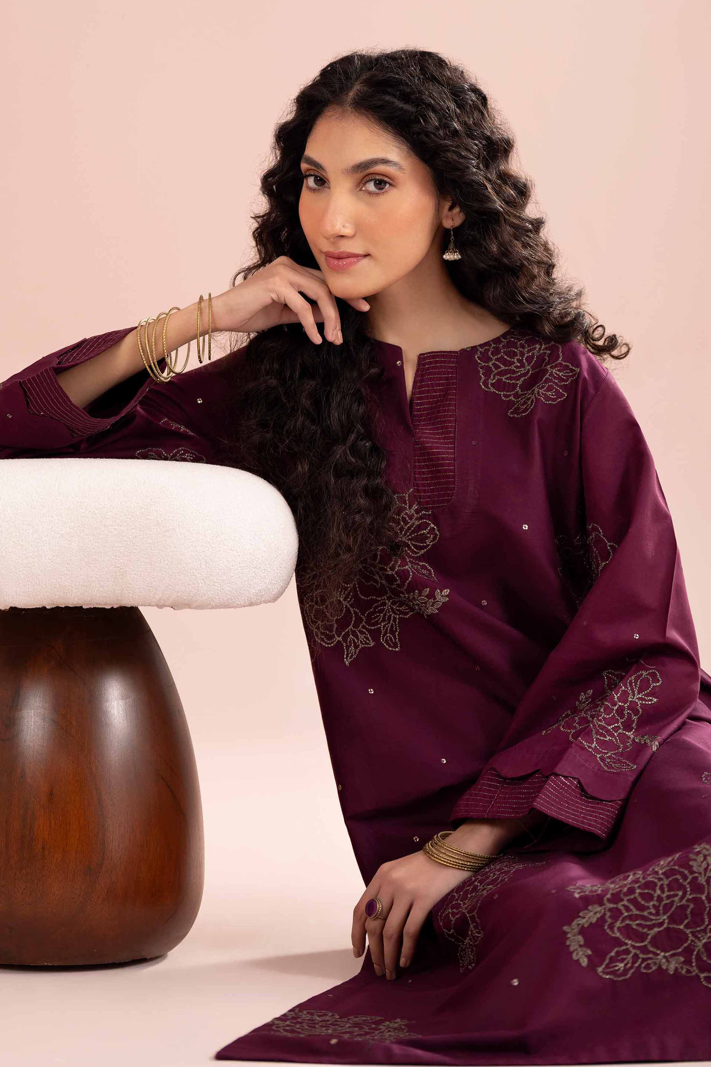 2 Piece - Embroidered Suit - PE26-245 - Image 9