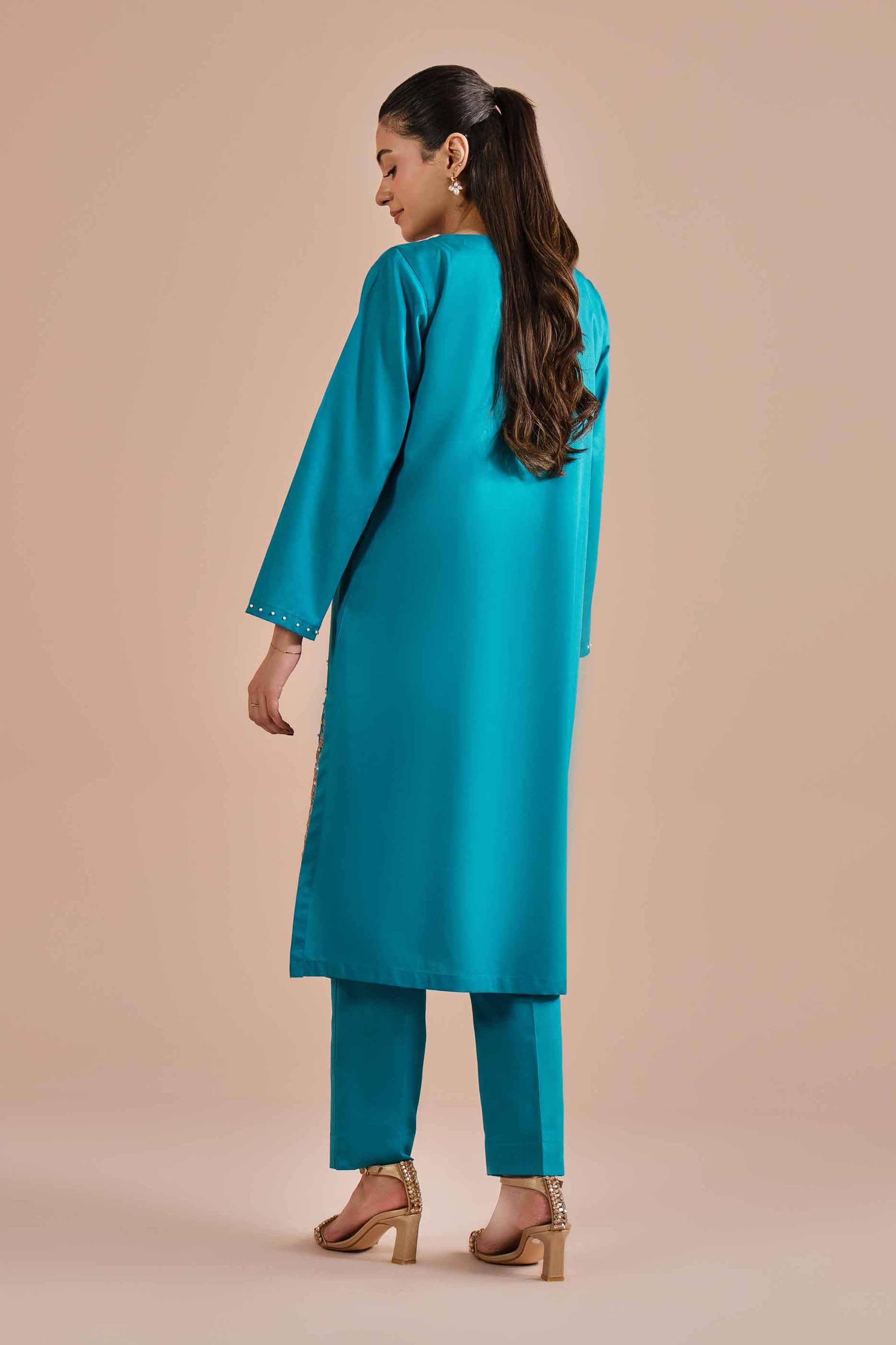 2 Piece - Embroidered Suit - PE26-246 - Image 7