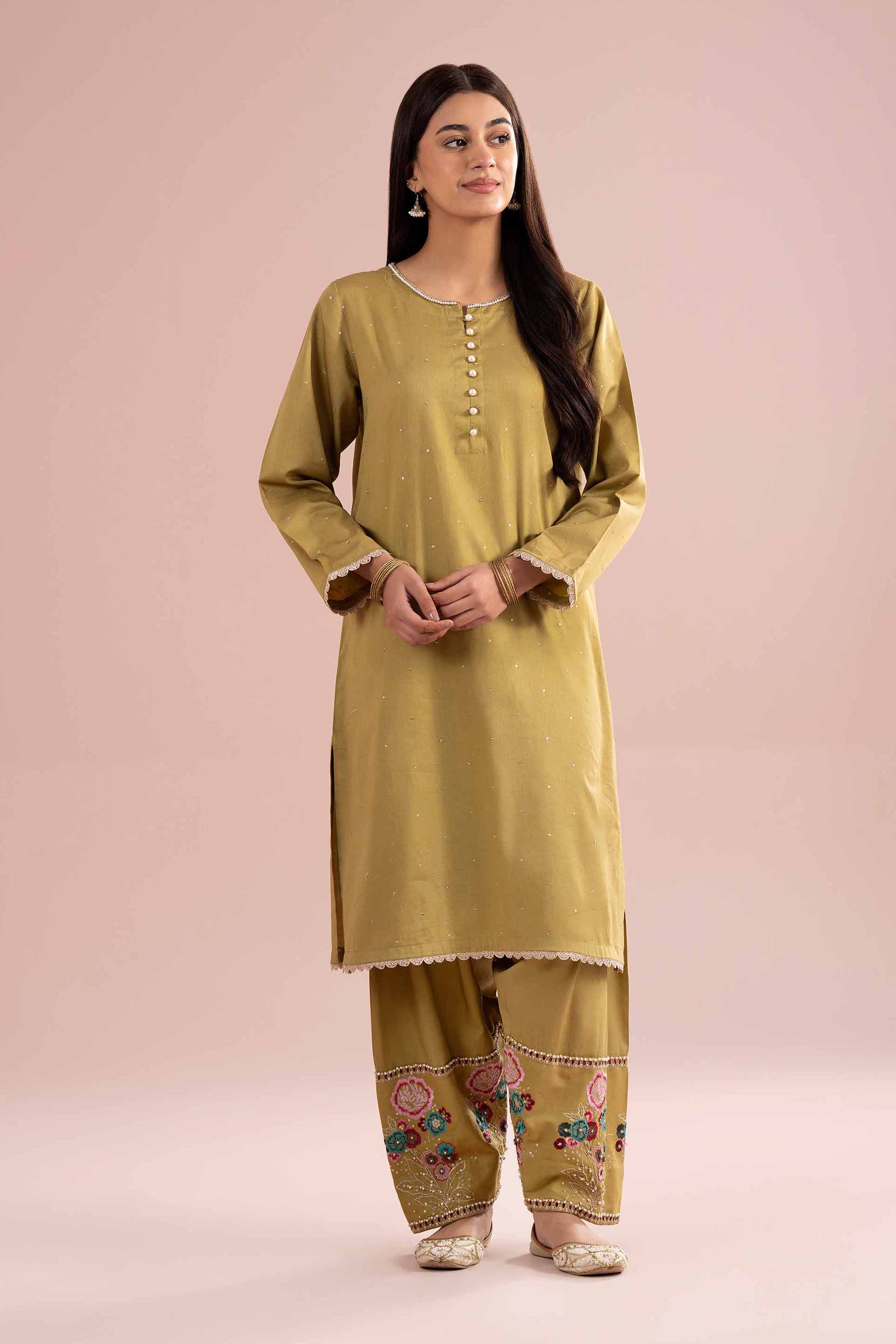 2 Piece - Embroidered Suit - PE26-247 - Image 5