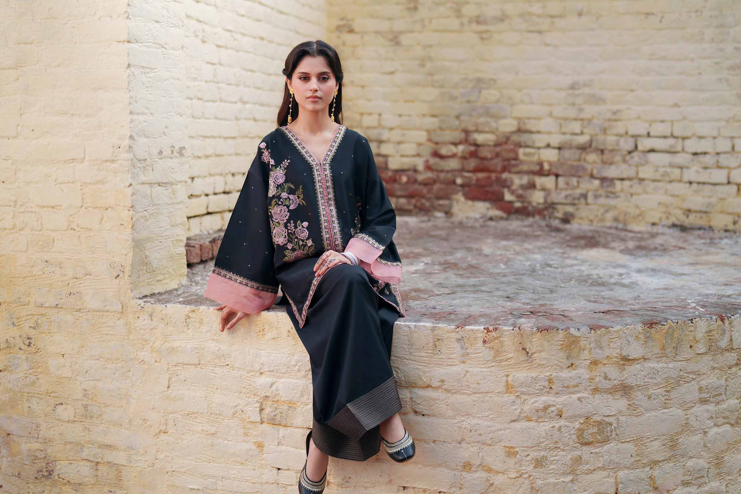 2 Piece - Embroidered Suit - PE26-249 - Image 11
