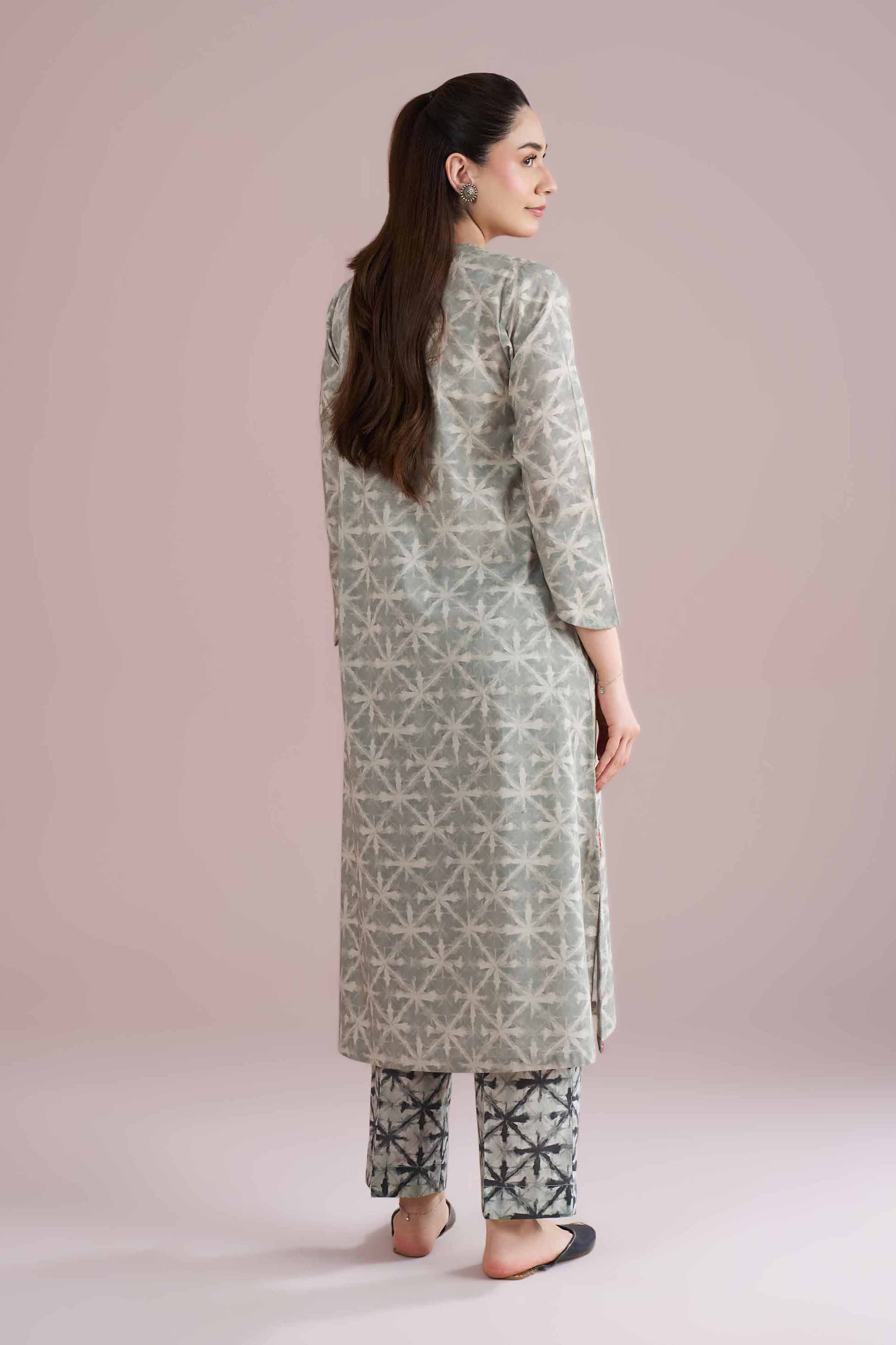 2 Piece - Printed Embroidered Suit - PE26-250 - Image 3