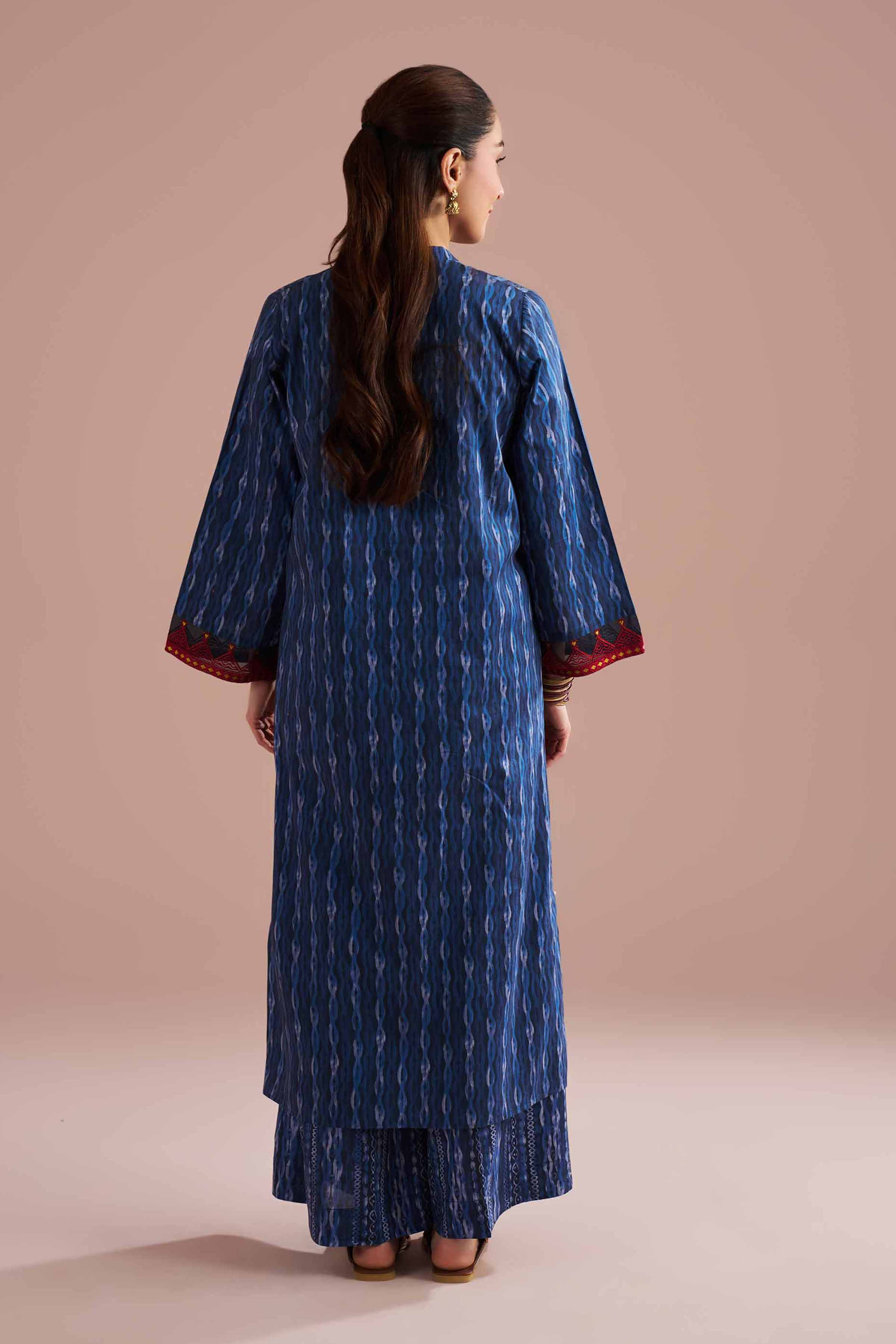 2 Piece - Printed Embroidered Suit - PE26-252 - Image 4