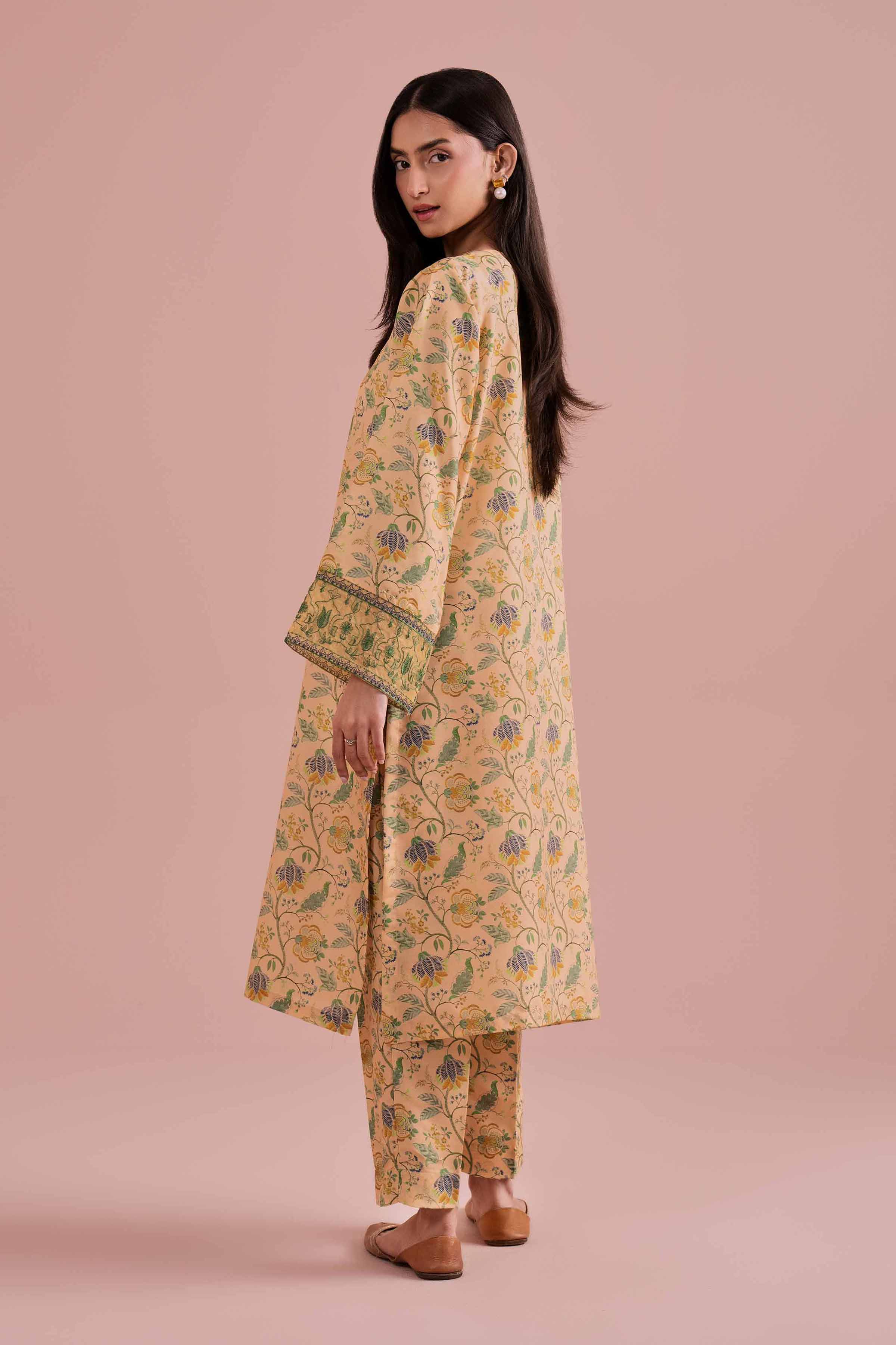 2 Piece - Printed Embroidered Suit - PE26-29 - Image 4