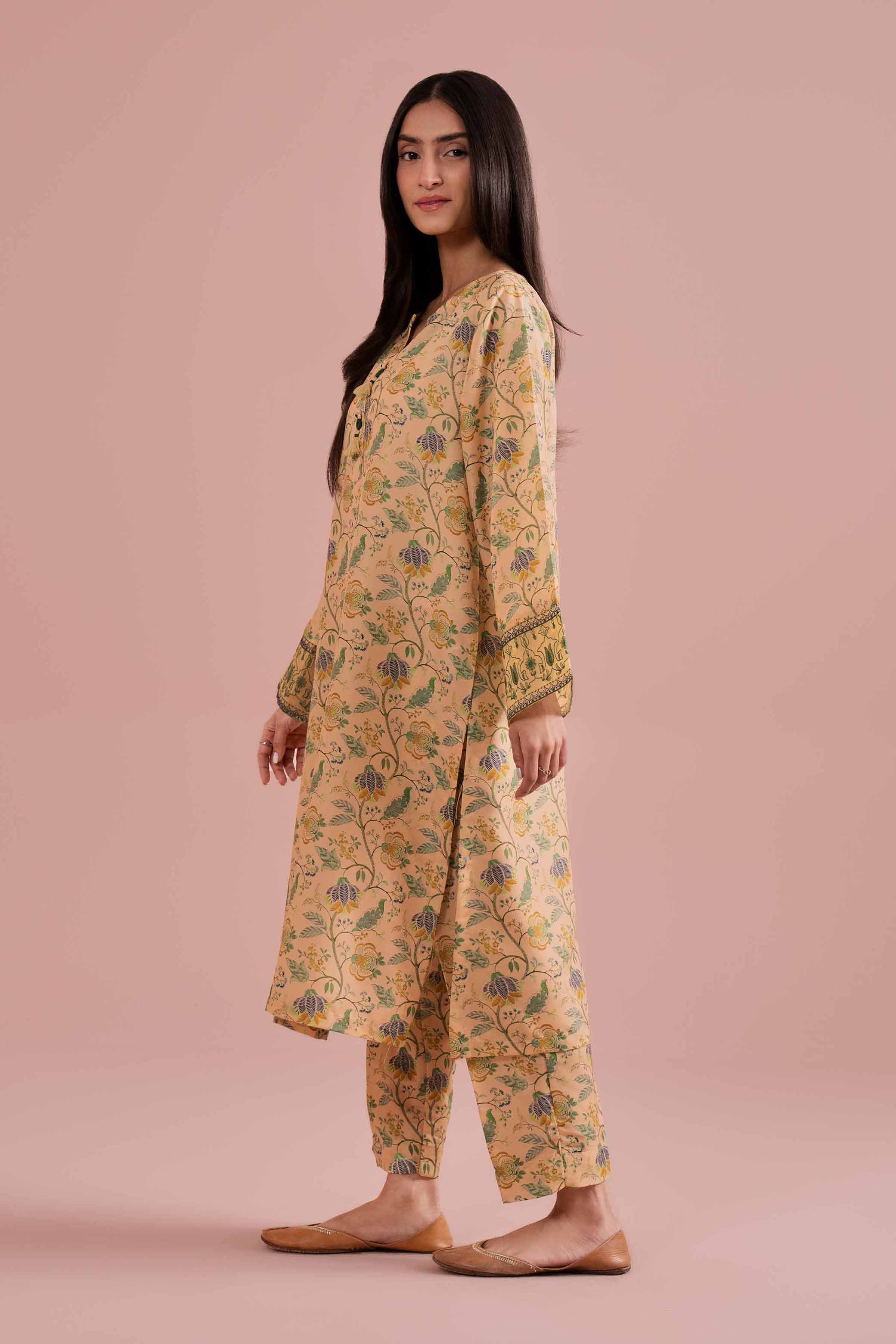 2 Piece - Printed Embroidered Suit - PE26-29 - Image 5