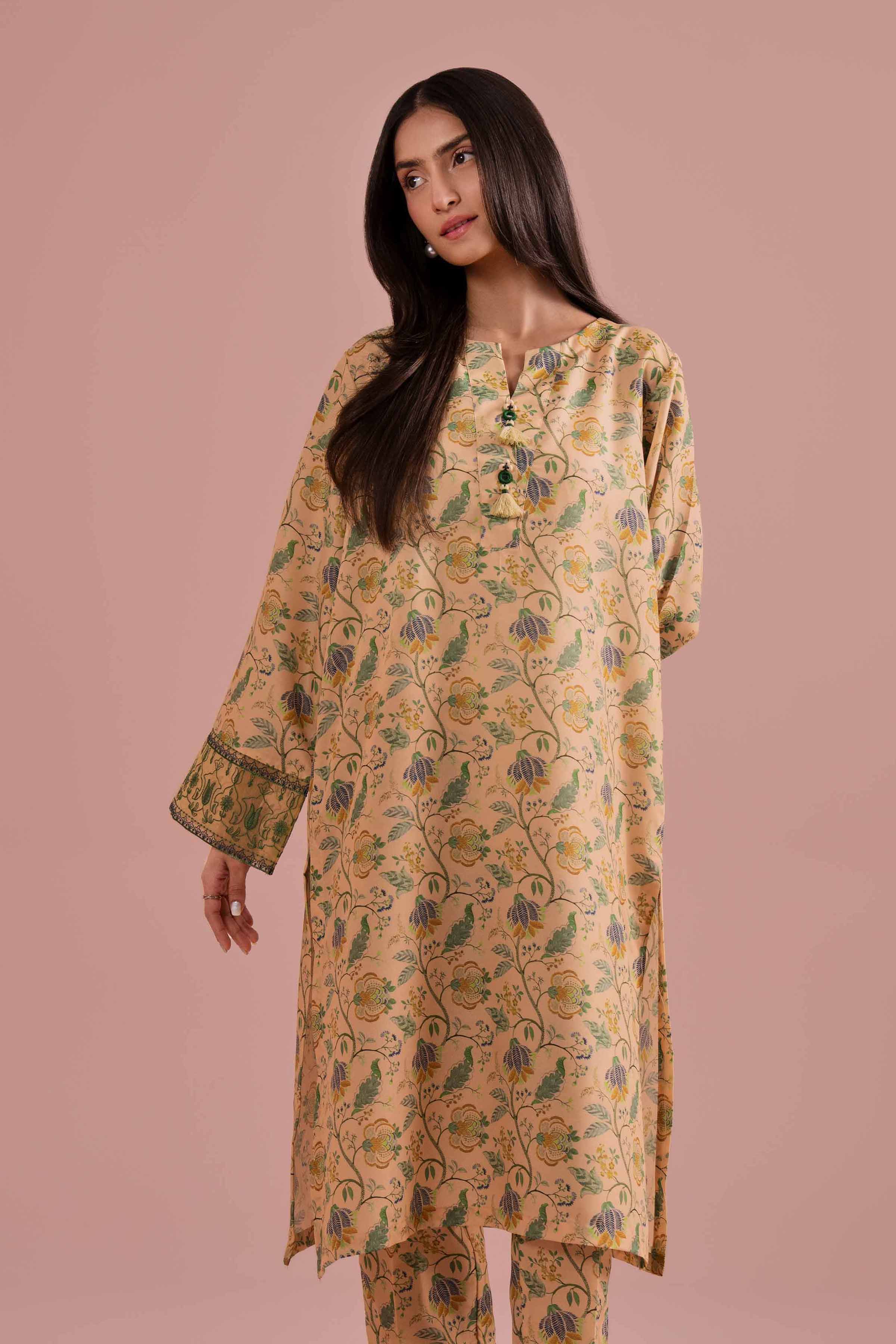 2 Piece - Printed Embroidered Suit - PE26-29 - Image 6