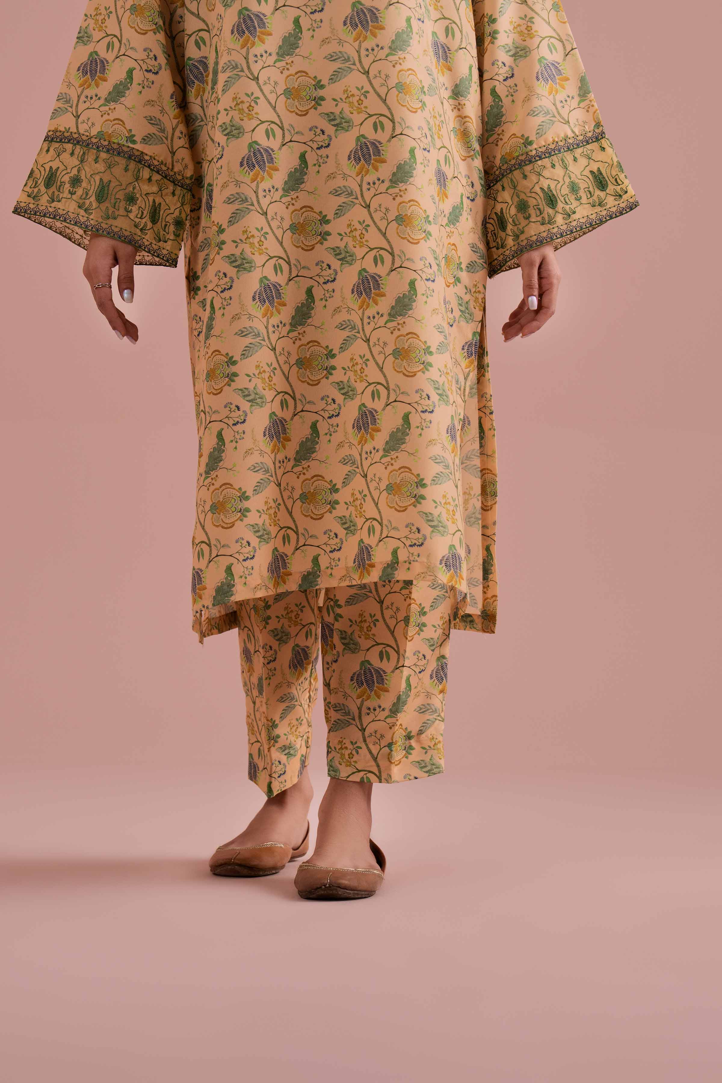 2 Piece - Printed Embroidered Suit - PE26-29 - Image 9