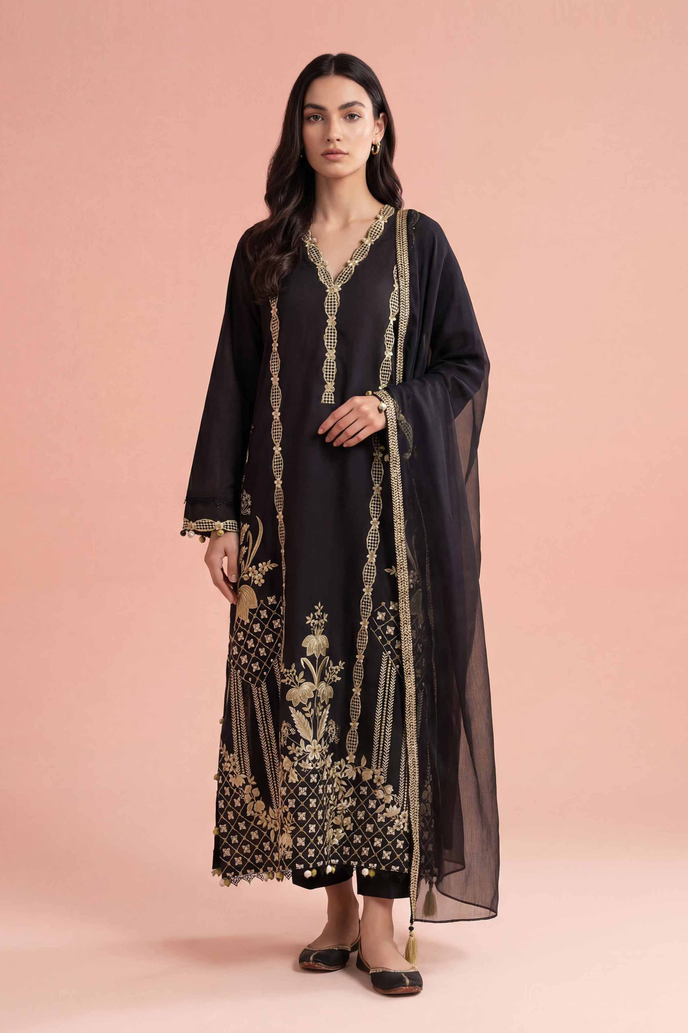 3 Piece - Embroidered Suit - PE26-294 - Image 5