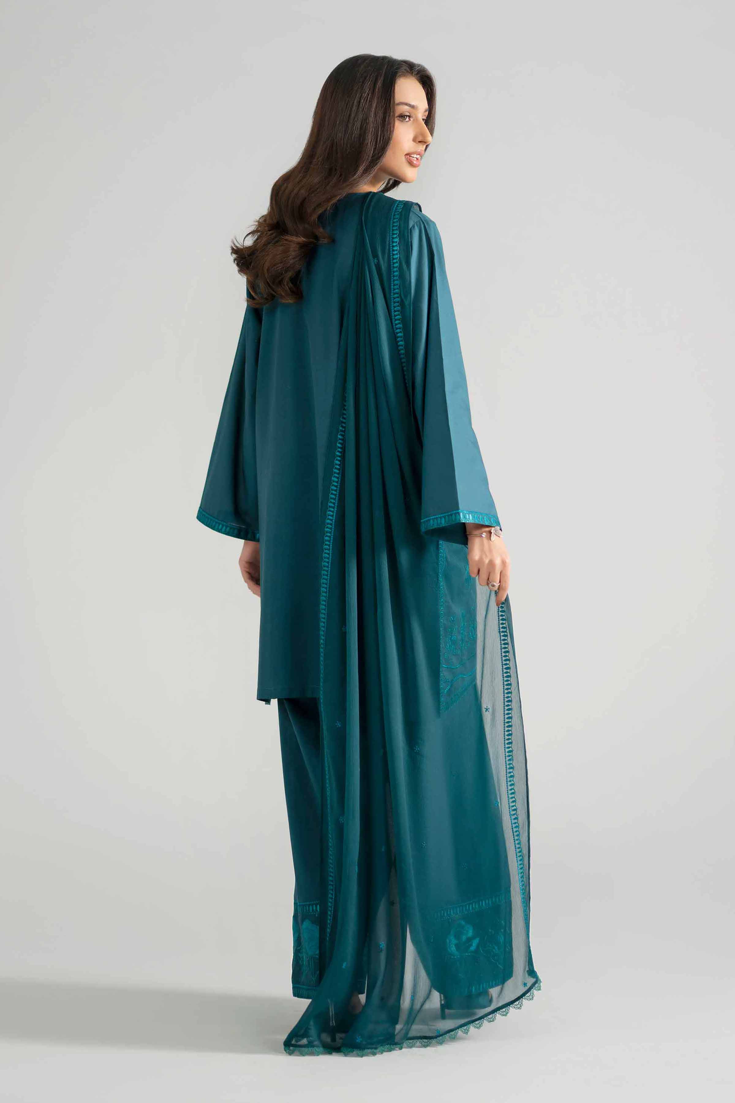 3 Piece - Embroidered Suit - PE26-301 - Image 4