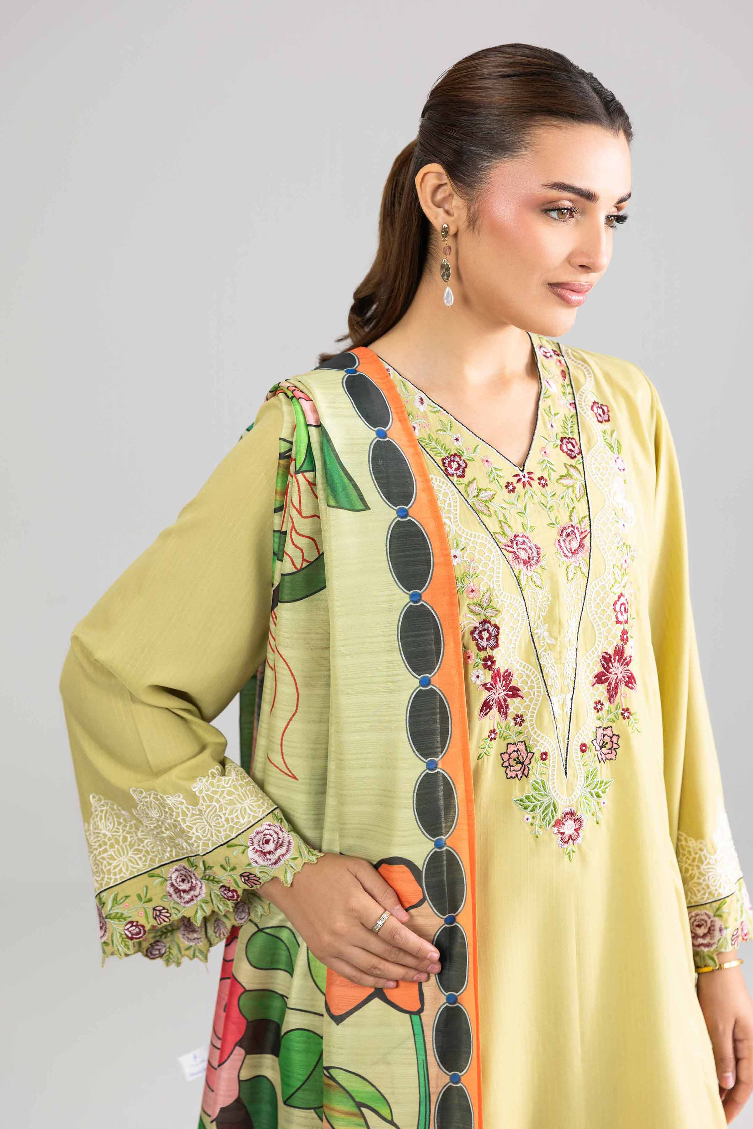 3 Piece - Embroidered Suit - PE26-306 - Image 5