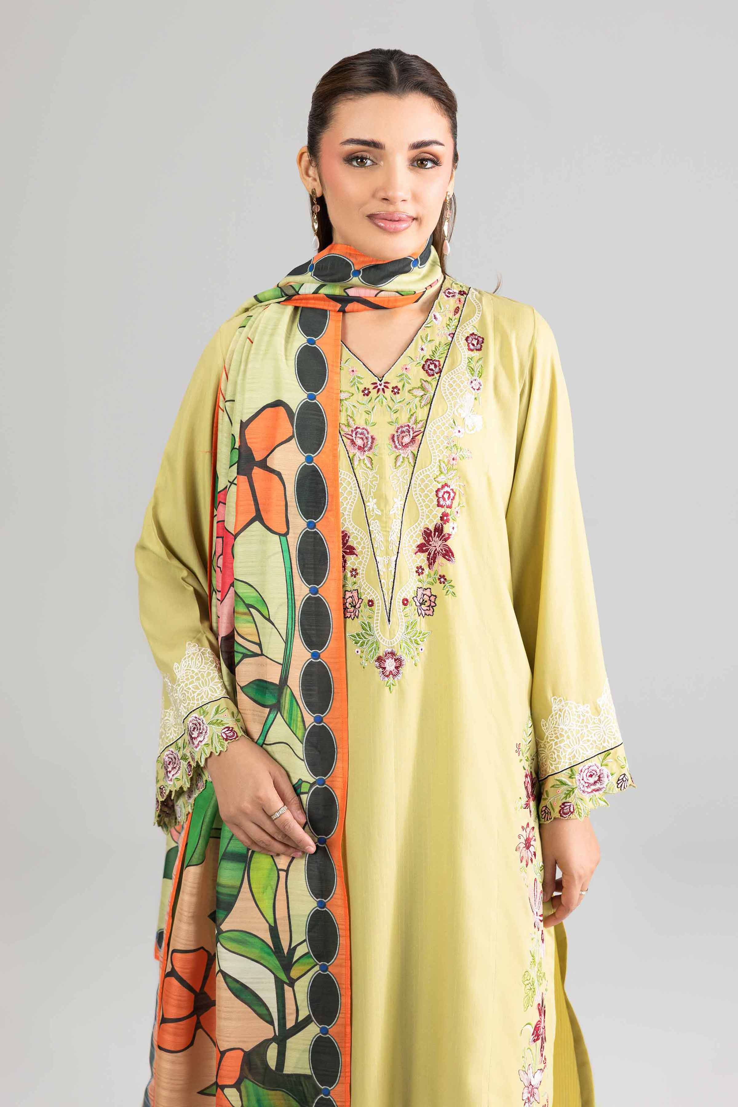 3 Piece - Embroidered Suit - PE26-306 - Image 6