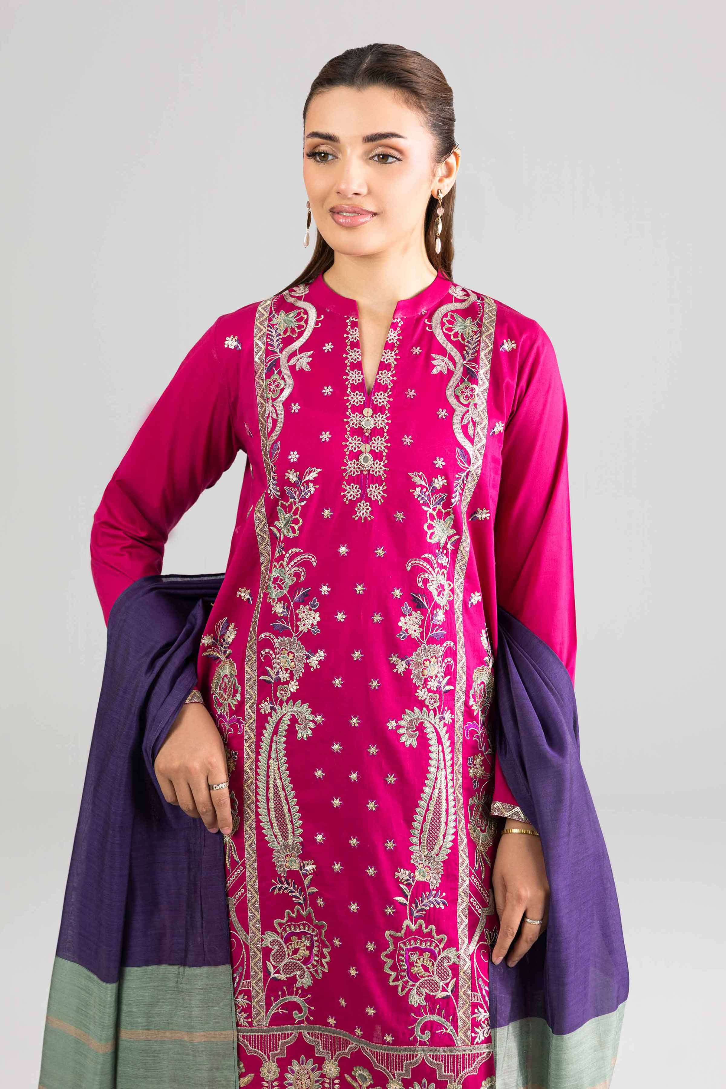 3 Piece - Embroidered Suit - PE26-308 - Image 2
