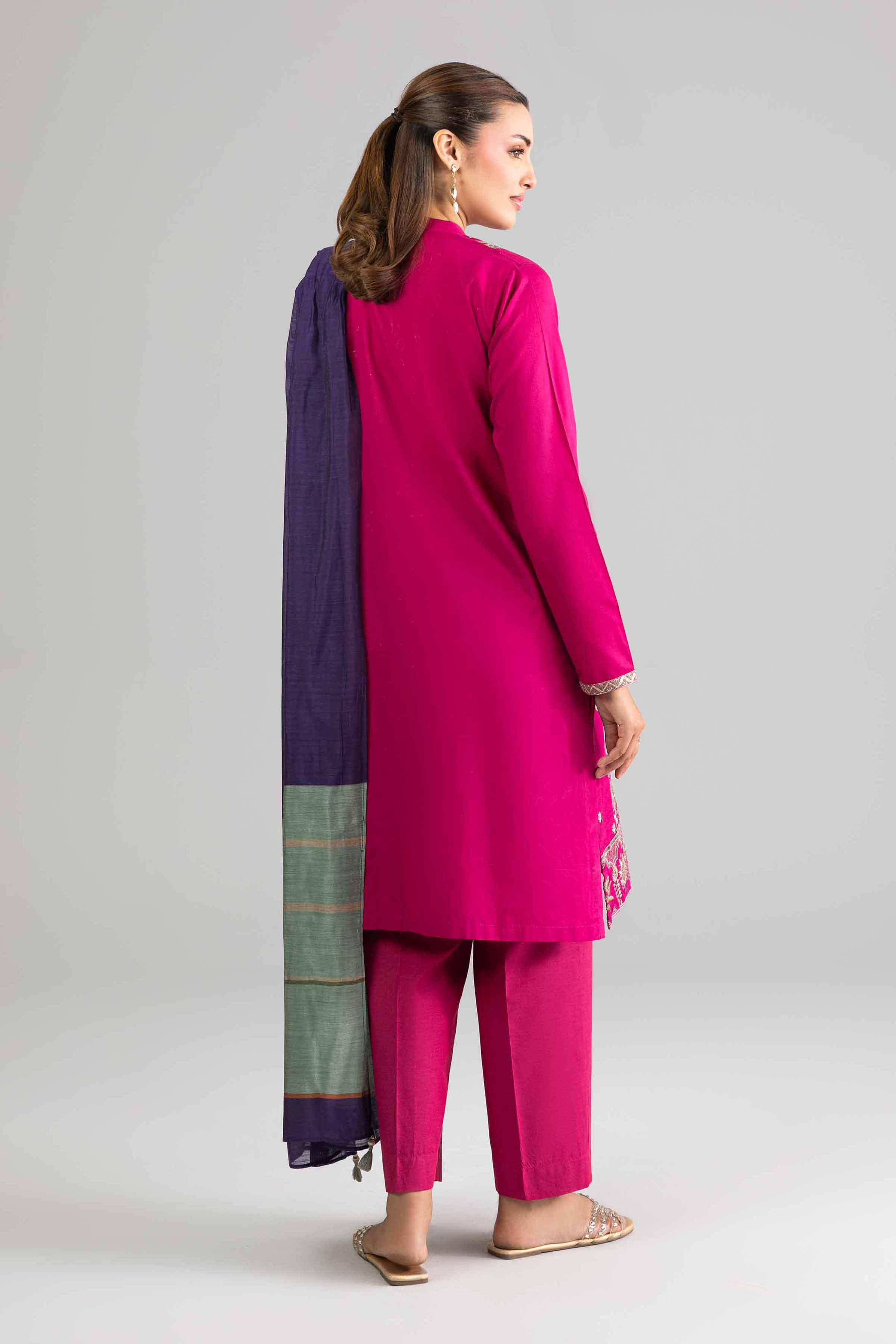 3 Piece - Embroidered Suit - PE26-308 - Image 4