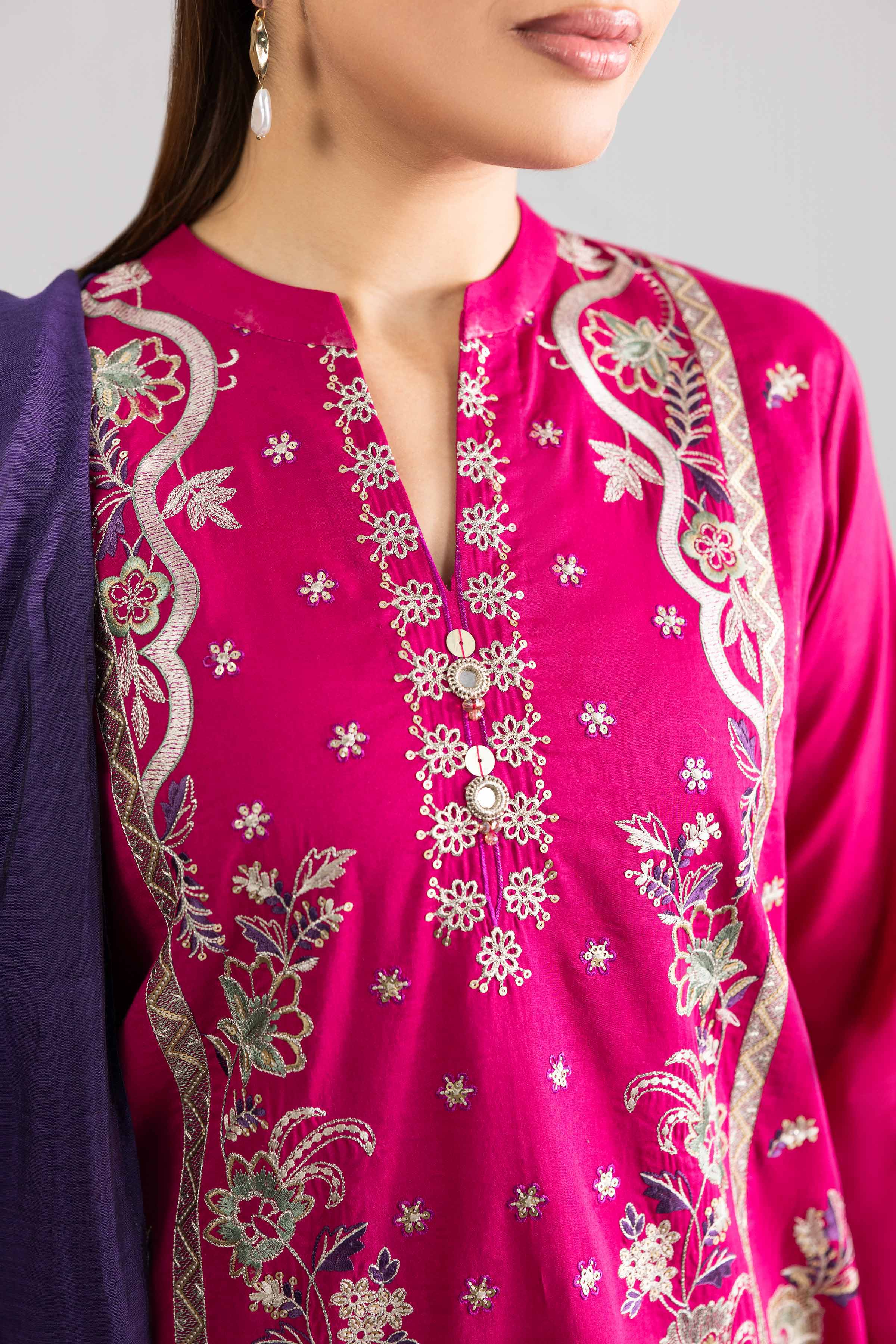 3 Piece - Embroidered Suit - PE26-308 - Image 7
