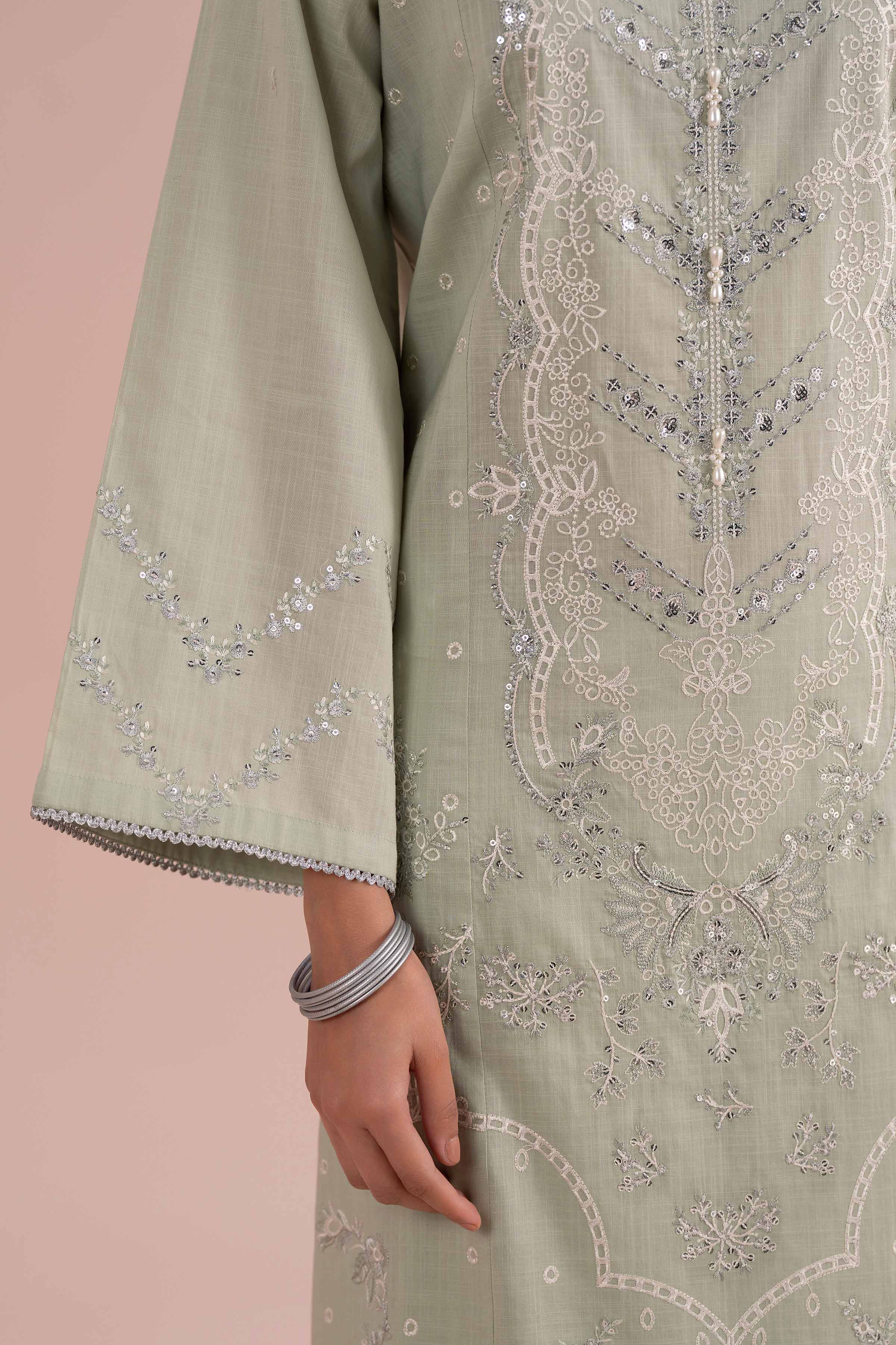 3 Piece - Embroidered Suit - PE26-316 - Image 8