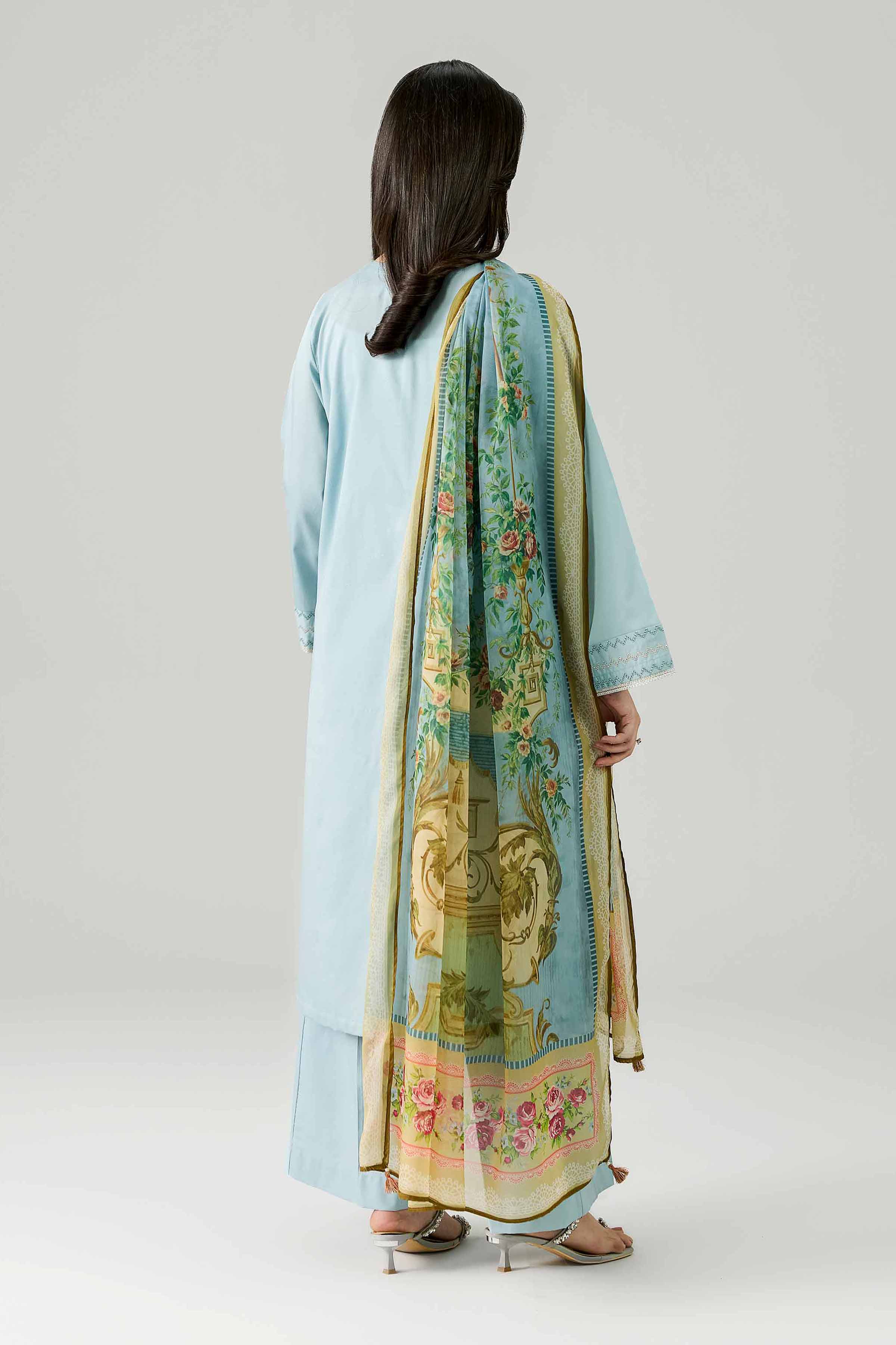 3 Piece - Embroidered Suit - PE26-320 - Image 4