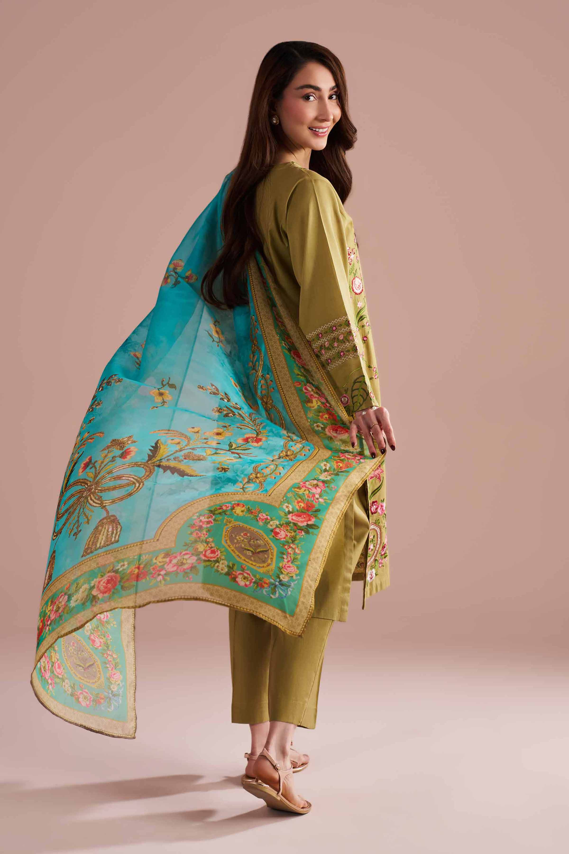 3 Piece - Embroidered Suit - PE26-321 - Image 5