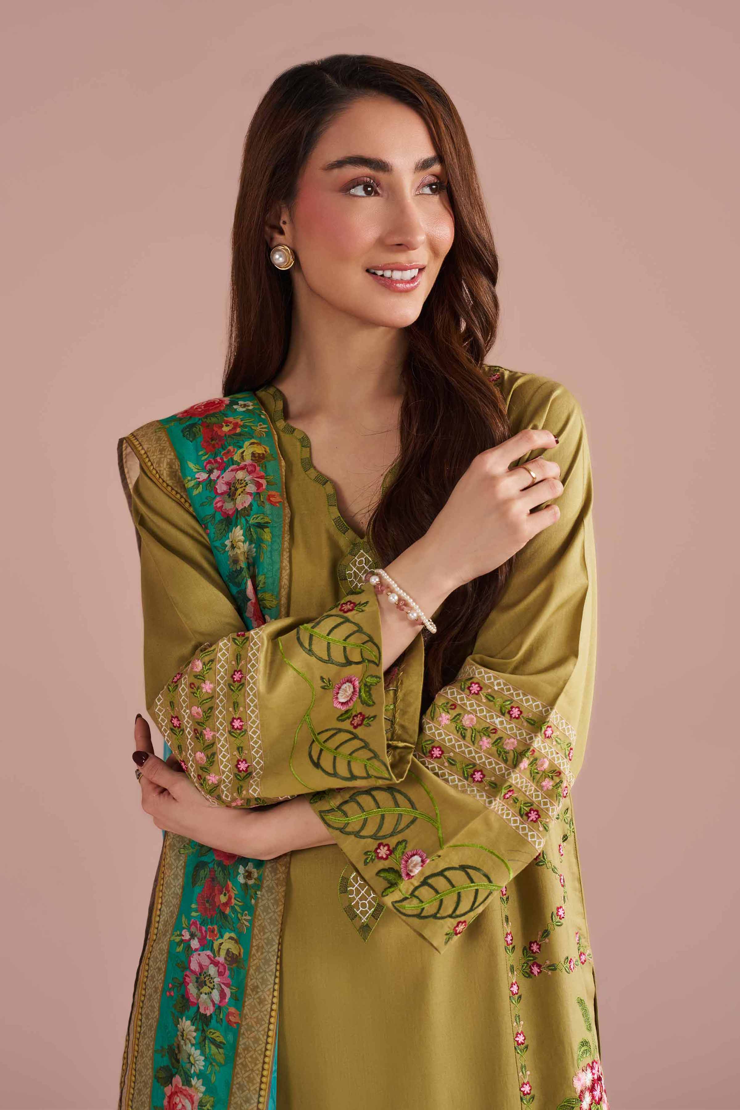 3 Piece - Embroidered Suit - PE26-321 - Image 7