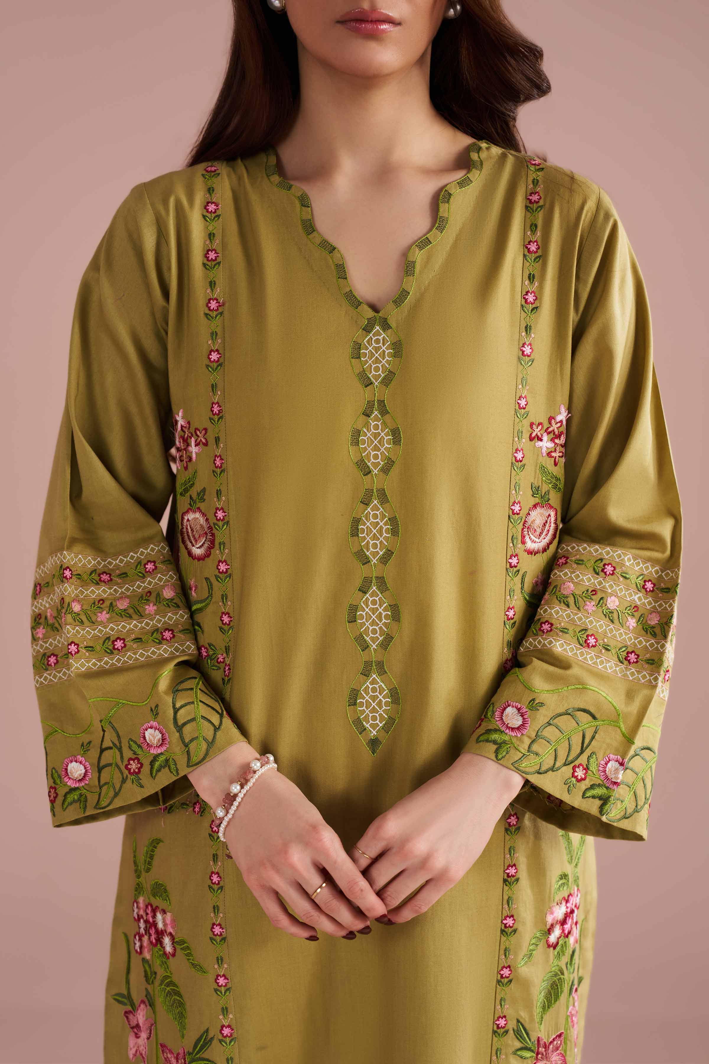 3 Piece - Embroidered Suit - PE26-321 - Image 9