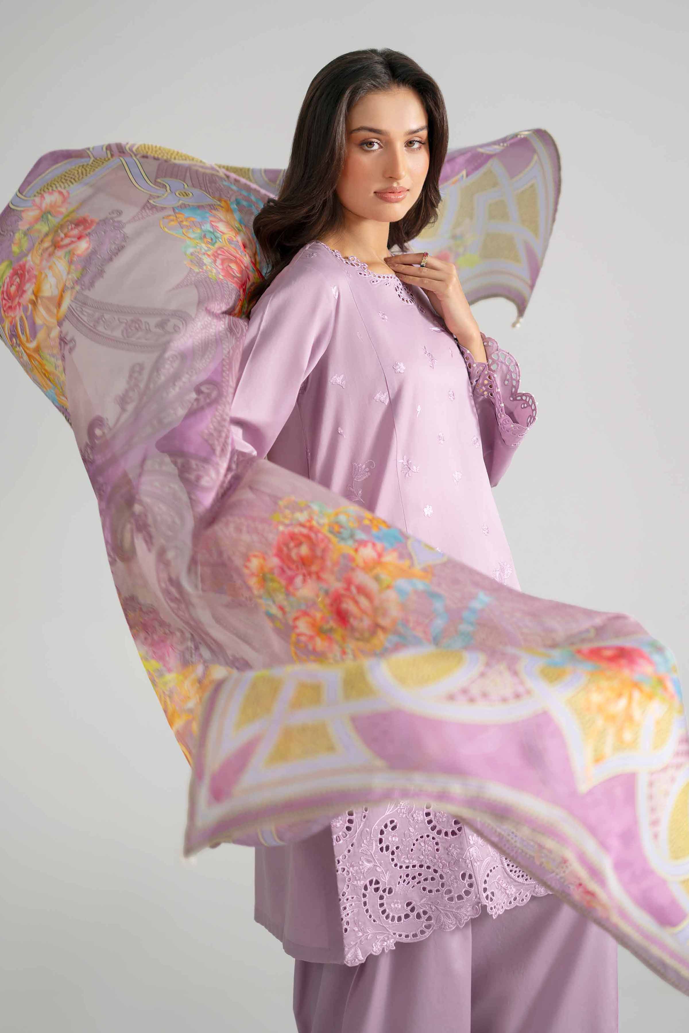 3 Piece - Embroidered Suit - PE26-322 - Image 2