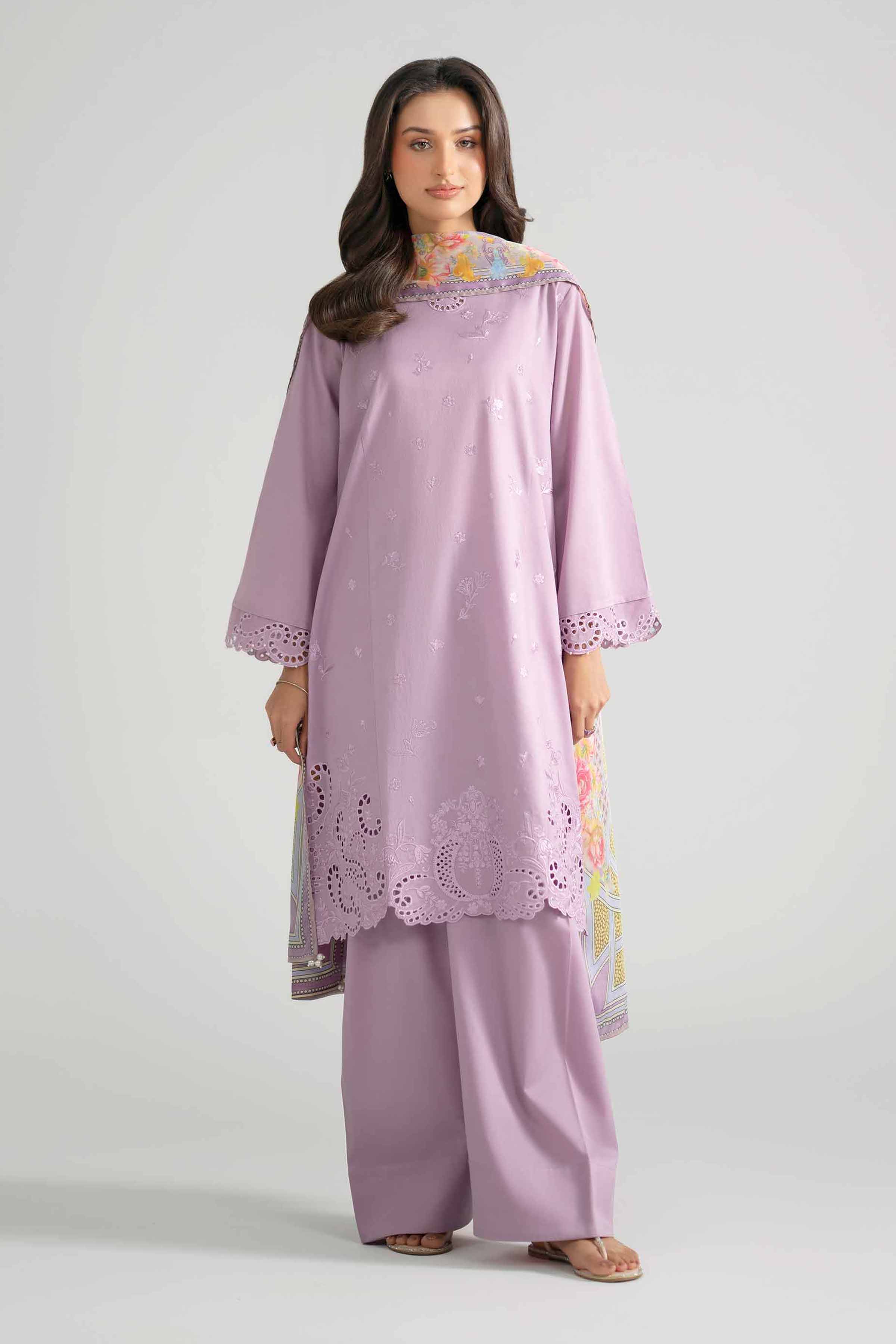 3 Piece - Embroidered Suit - PE26-322 - Image 3