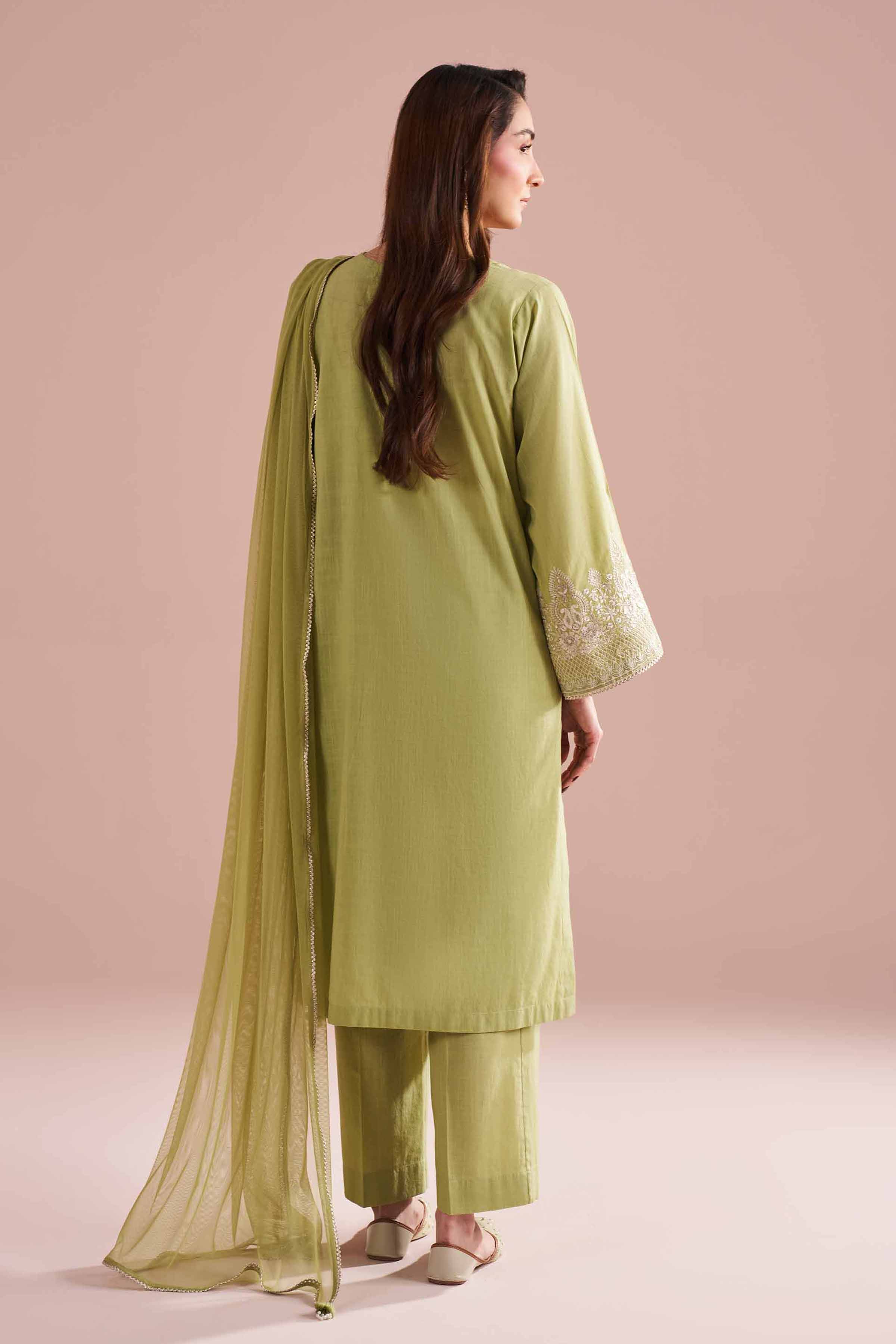 3 Piece - Embroidered Suit - PE26-323 - Image 4