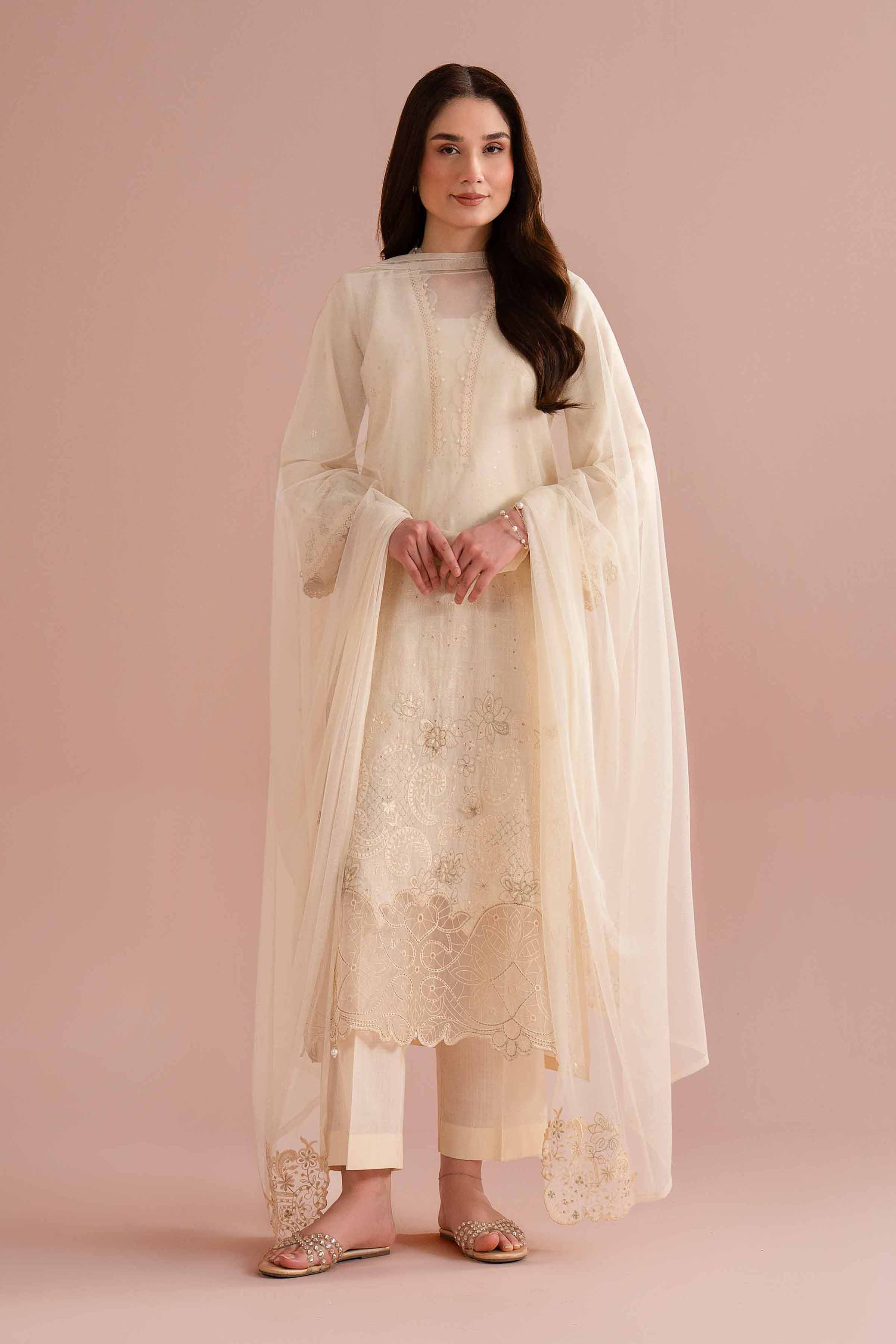 3 Piece - Embroidered Suit - PE26-325 - Image 2
