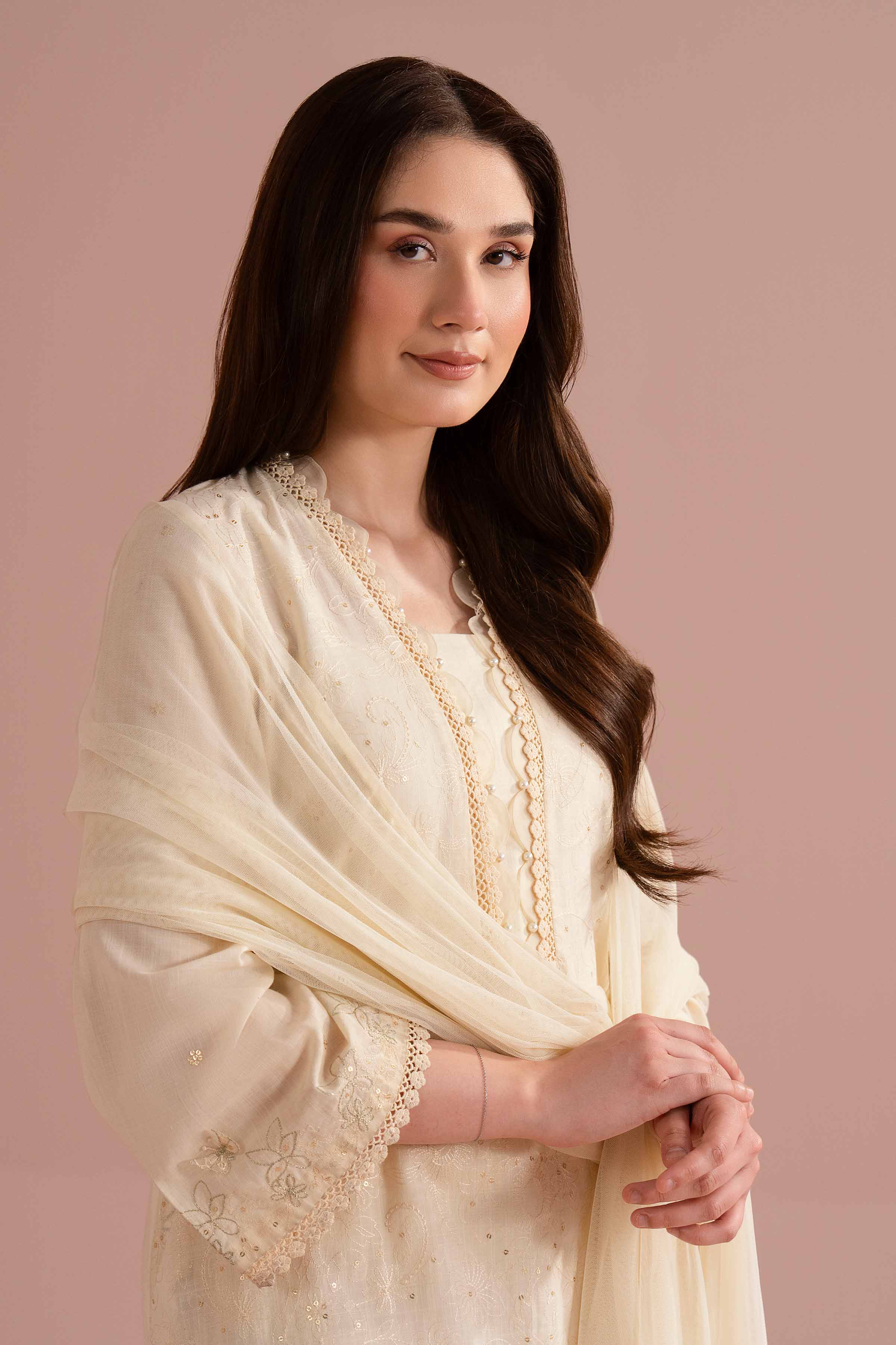 3 Piece - Embroidered Suit - PE26-325 - Image 5
